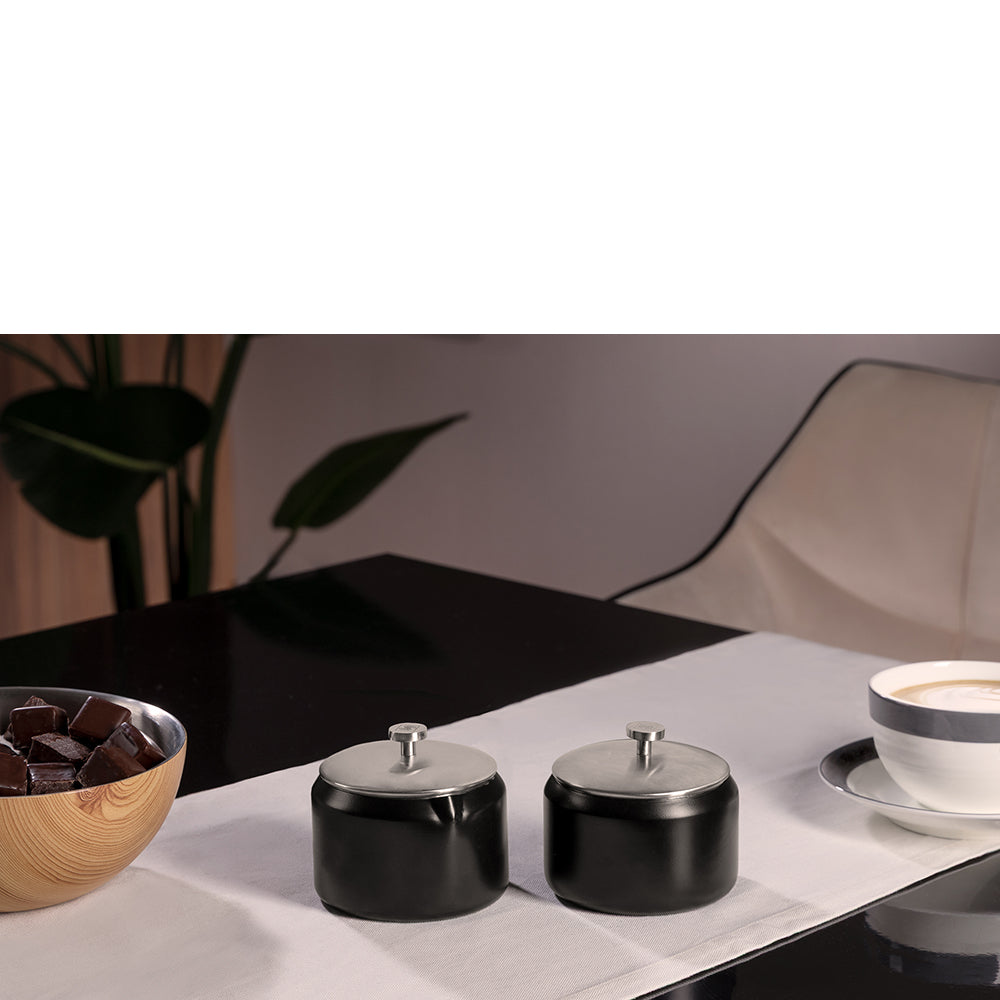 DUO Milch und Zucker Set silberfarben