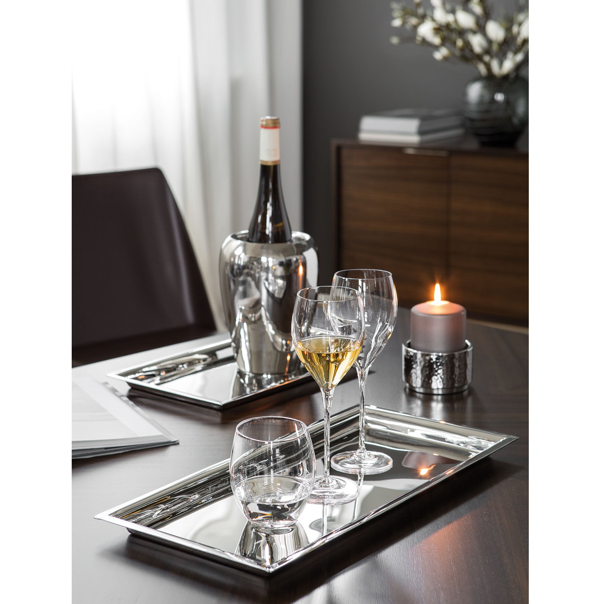 NAGANO Tablett silberfarben