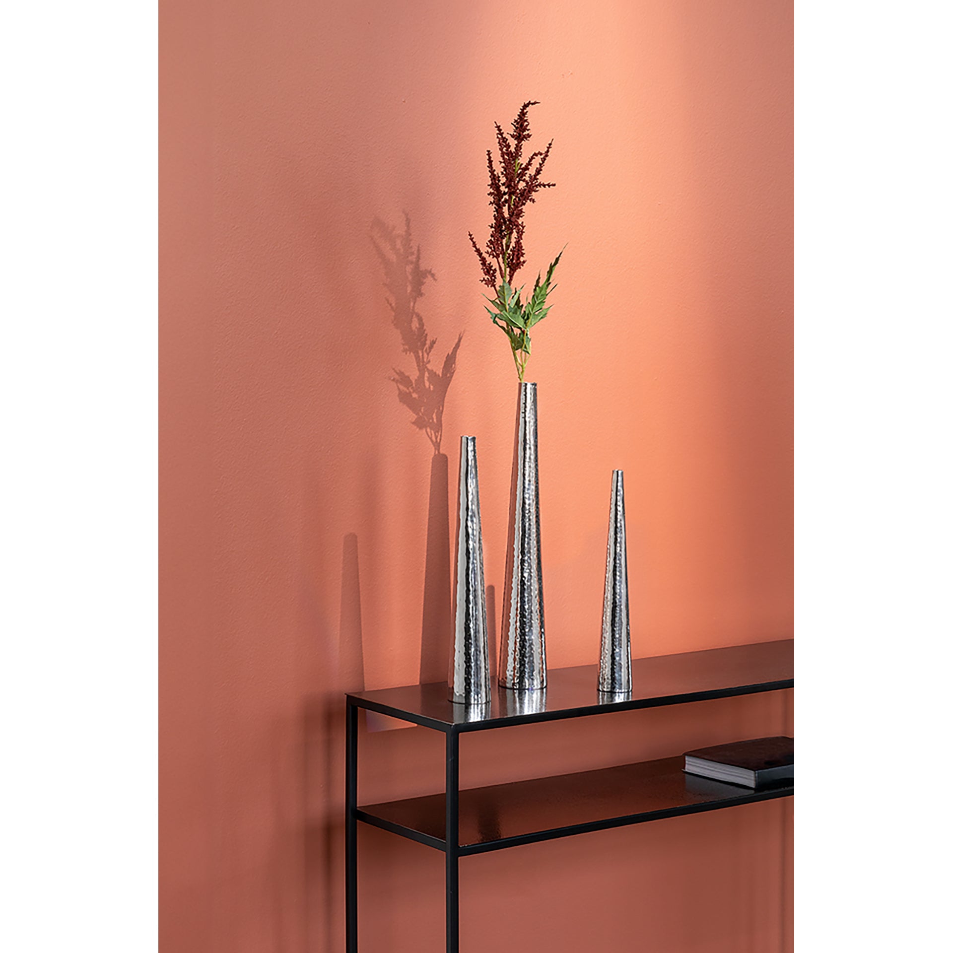 CUBA Vase silberfarben