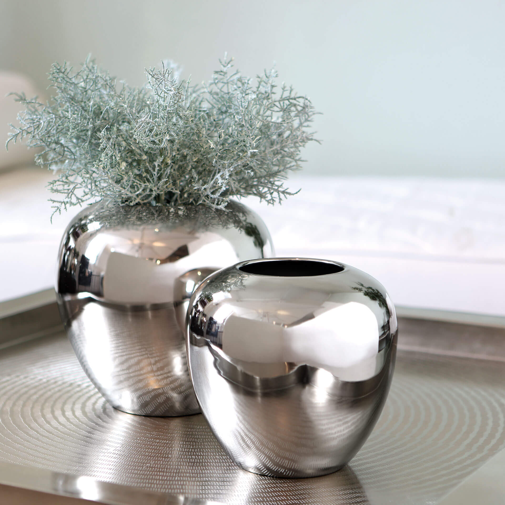 LOSONE Vase silberfarben