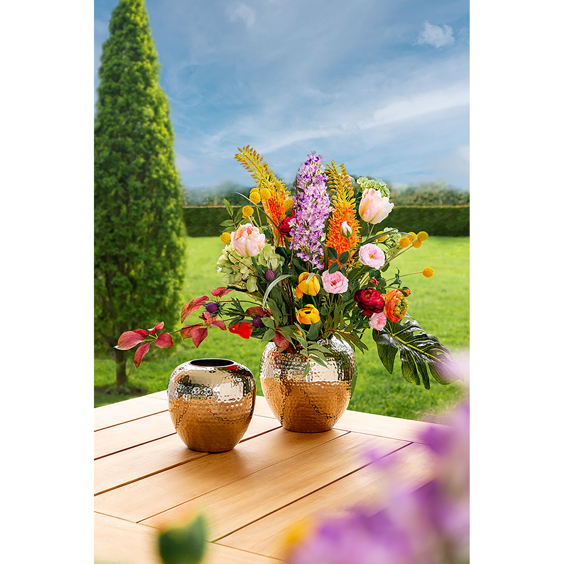 LOSONE Vase silberfarben