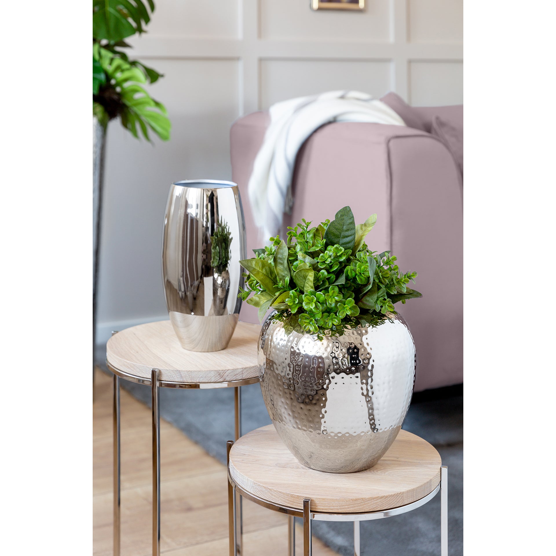 LOSONE Vase silberfarben