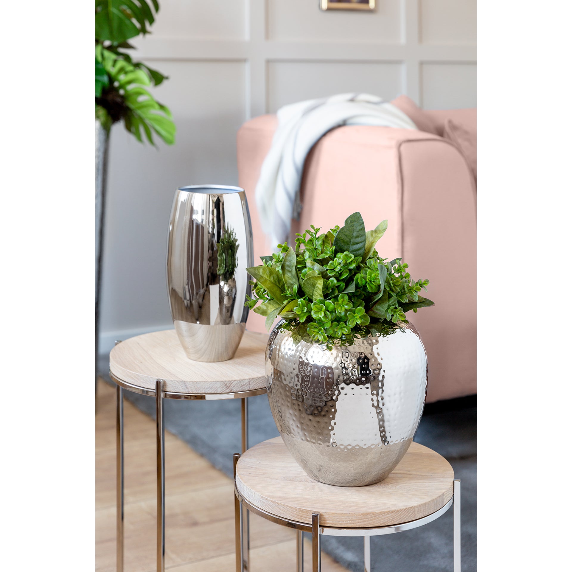 AFRICA Vase silberfarben