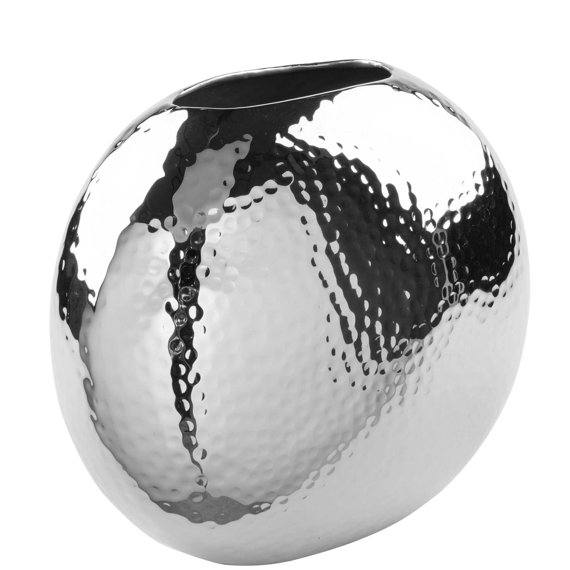 LUNA Vase silberfarben