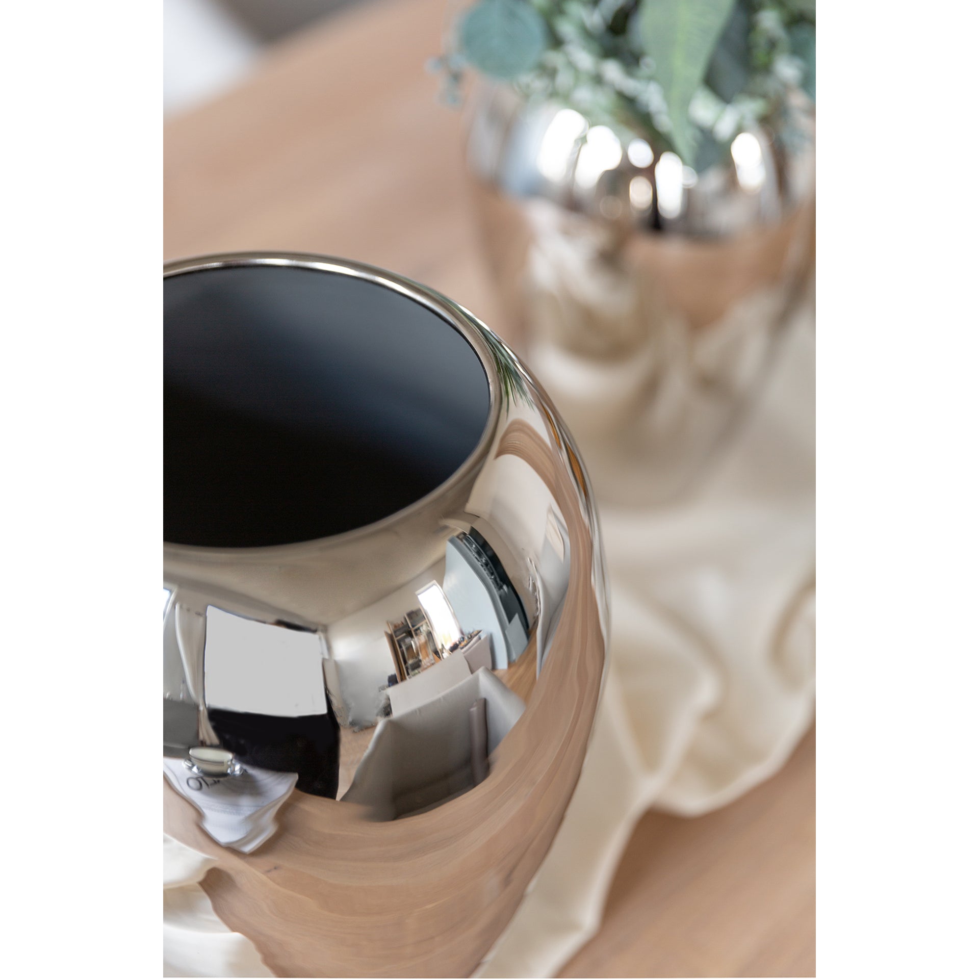 MALANA Vase silberfarben