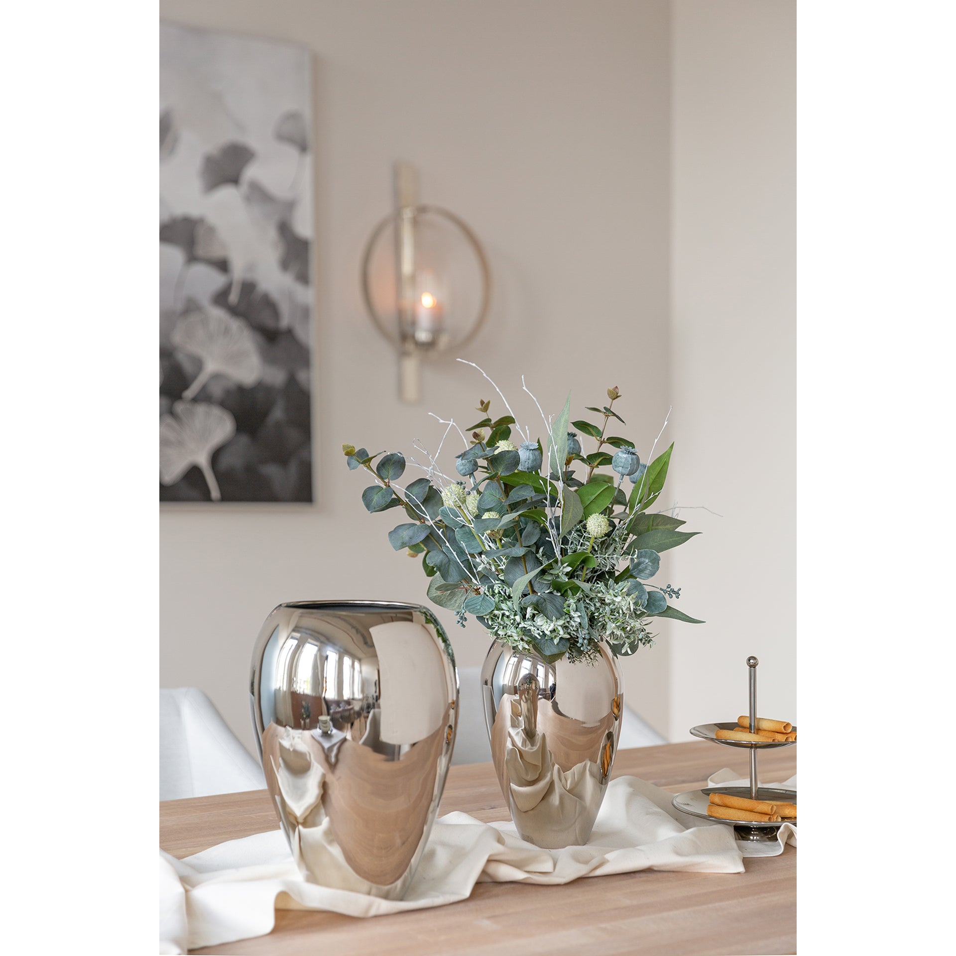 MALANA Vase silberfarben