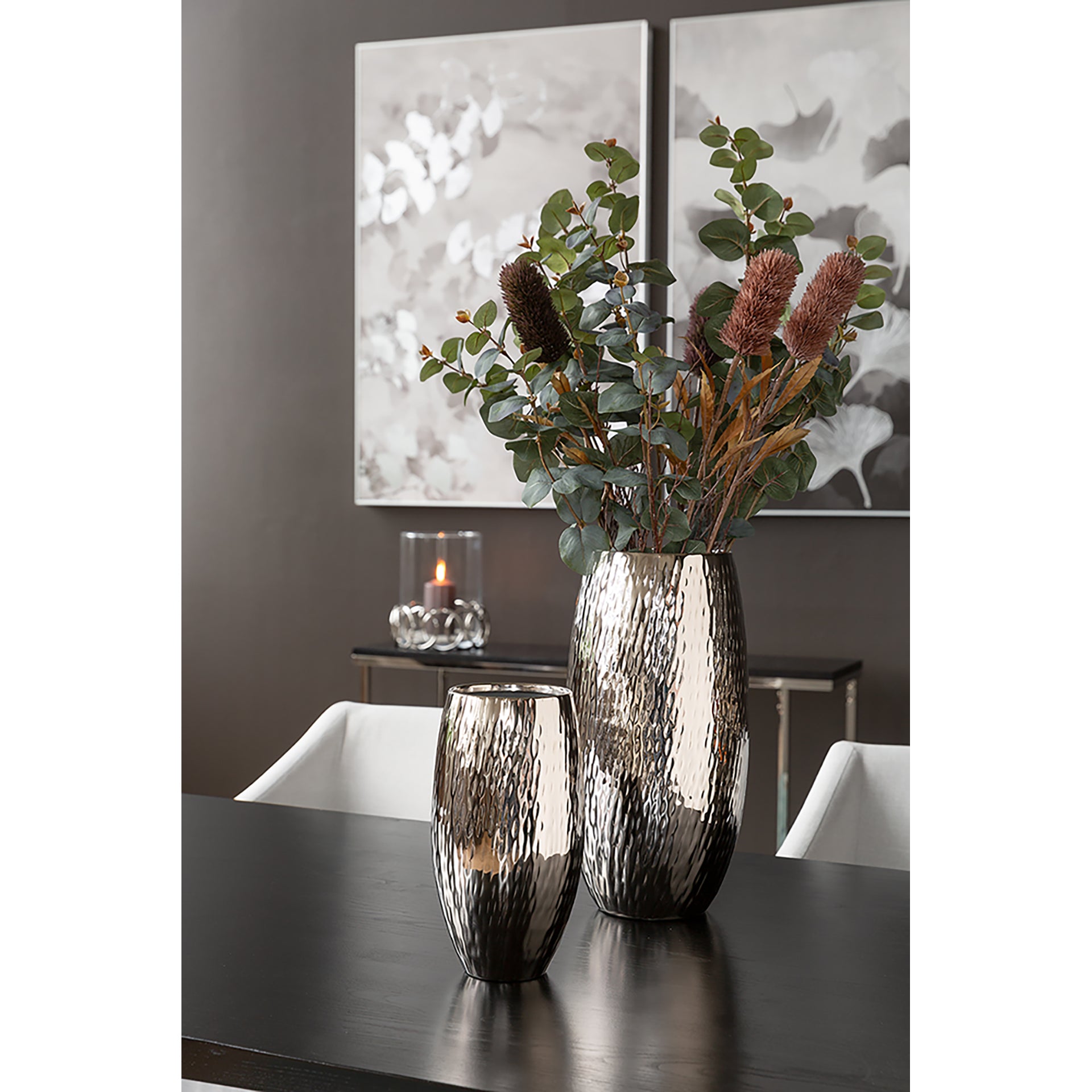 AFRICA Vase silberfarben