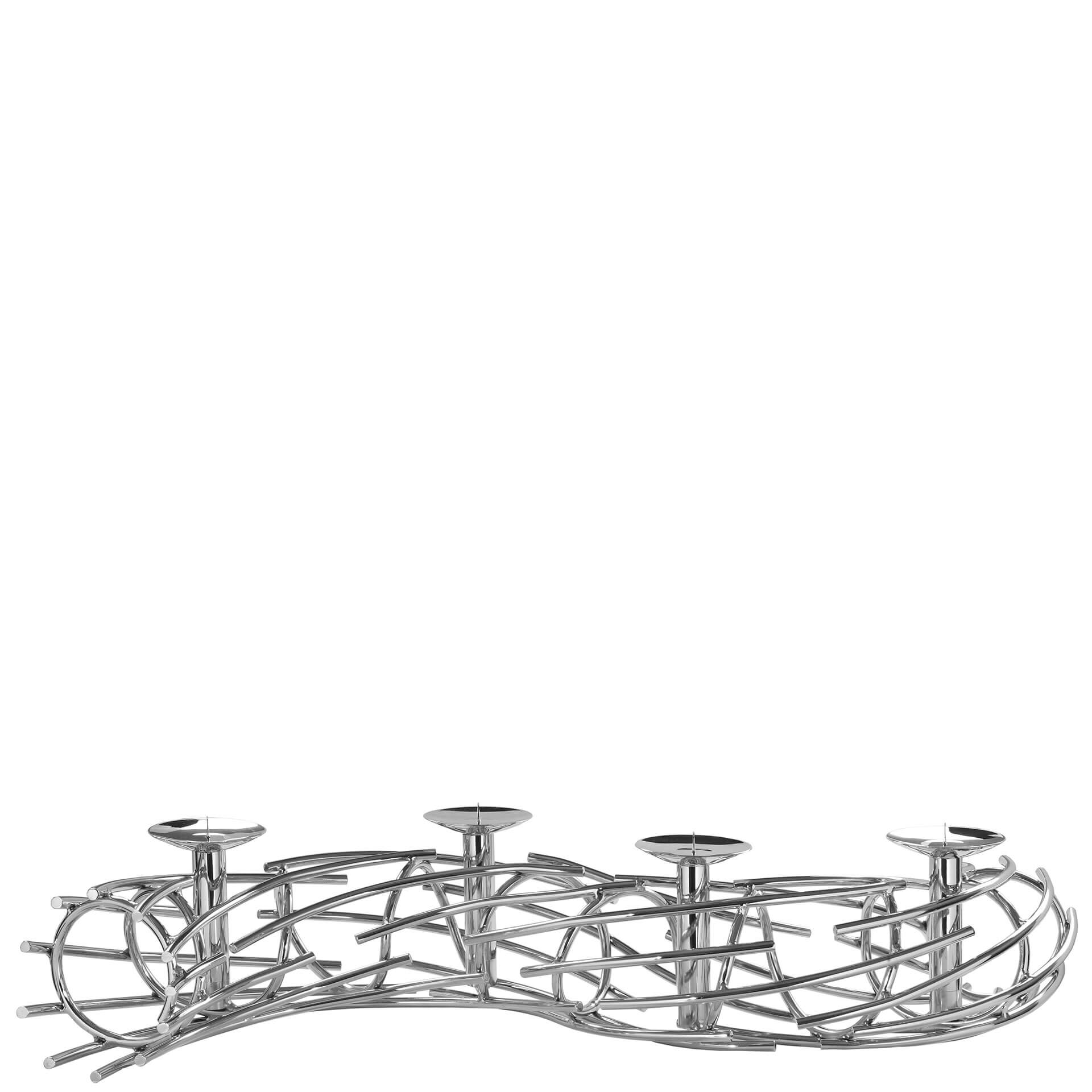 CORONA Kerzenleuchter silberfarben