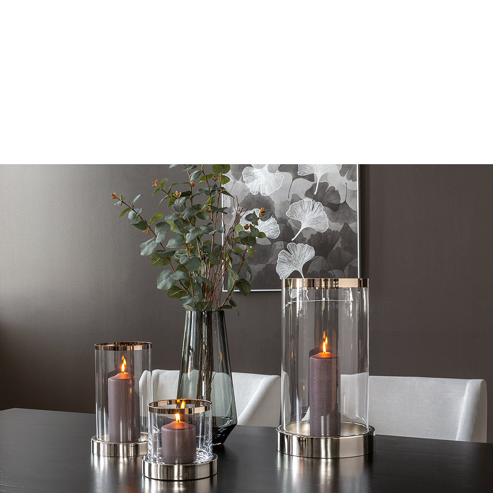 EMPIRE Windlicht silberfarben