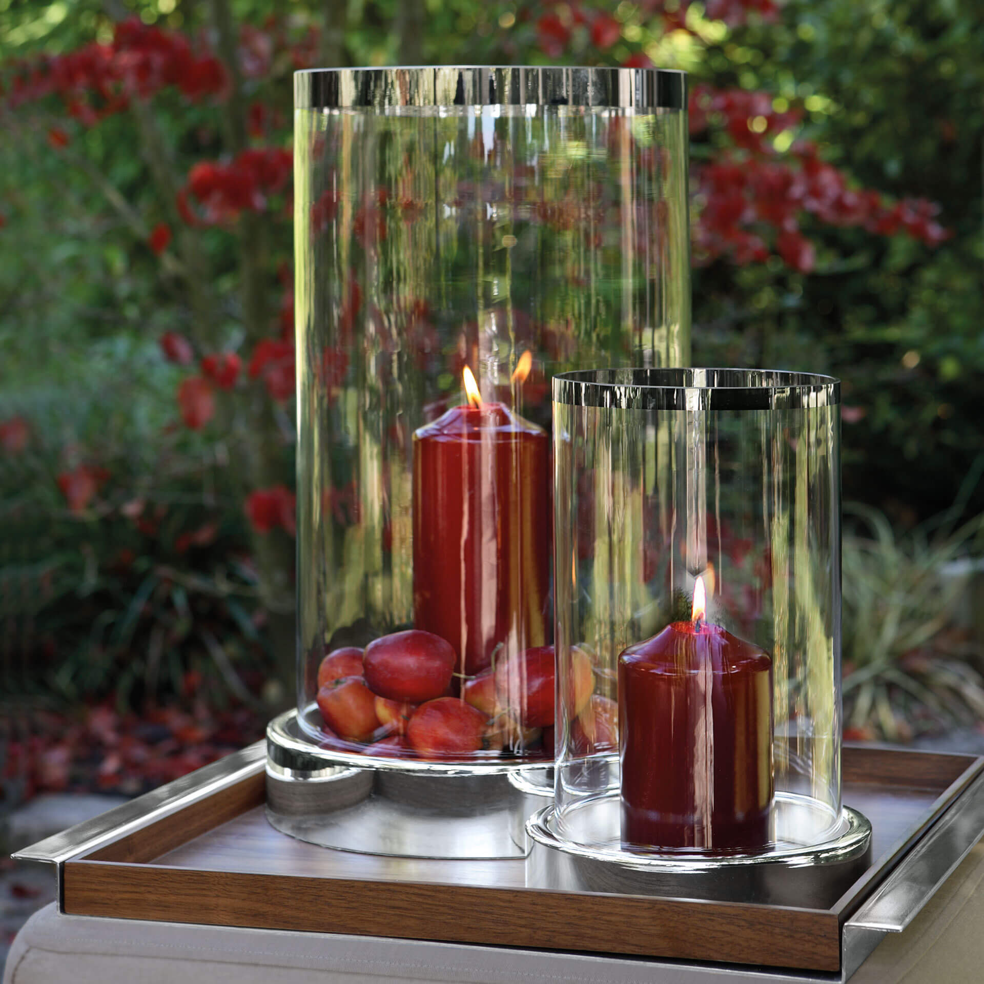 EMPIRE Windlicht silberfarben