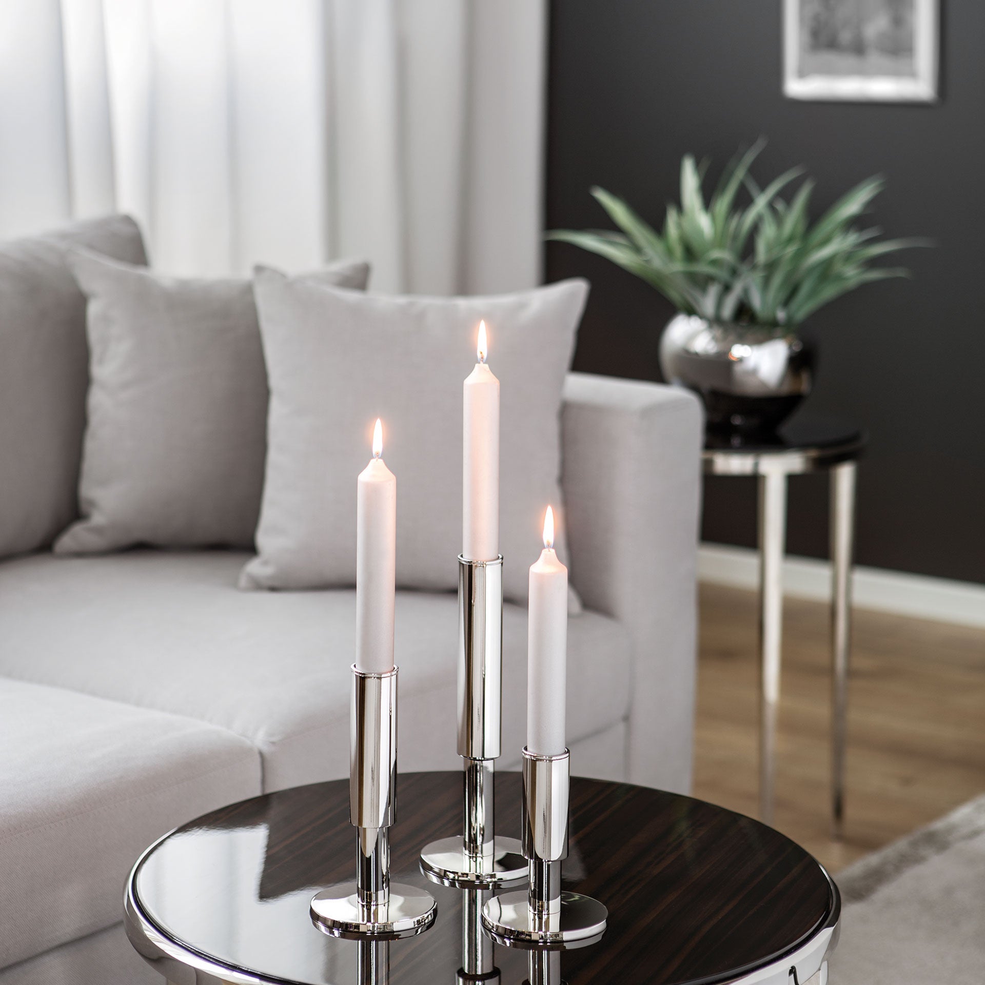 RITMO Leuchter silberfarben