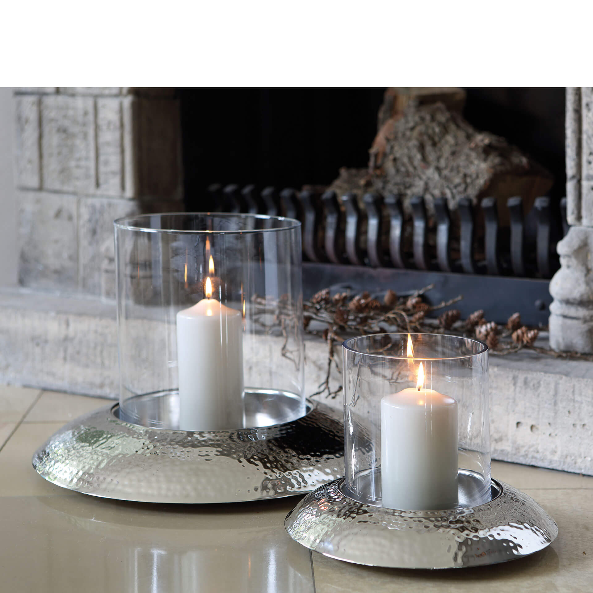 NAPA Windlicht silberfarben