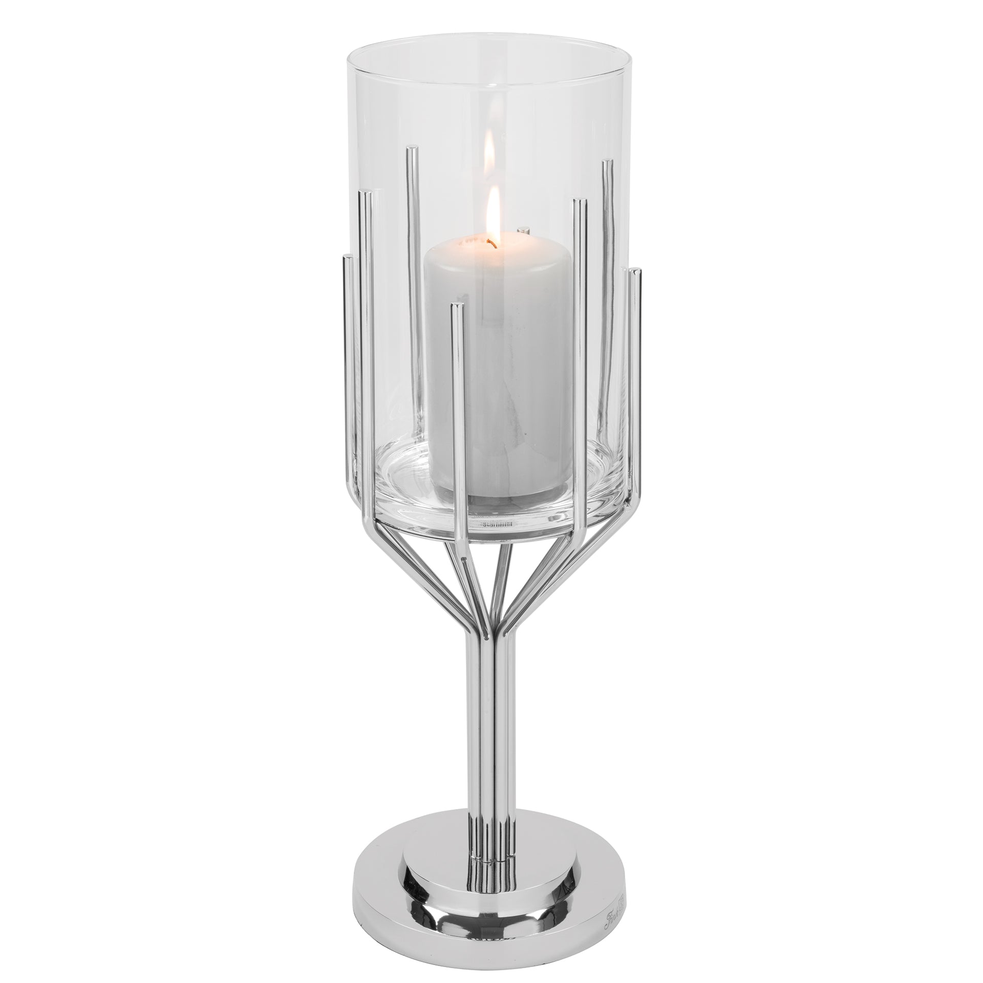 LUXOR Windlicht silberfarben