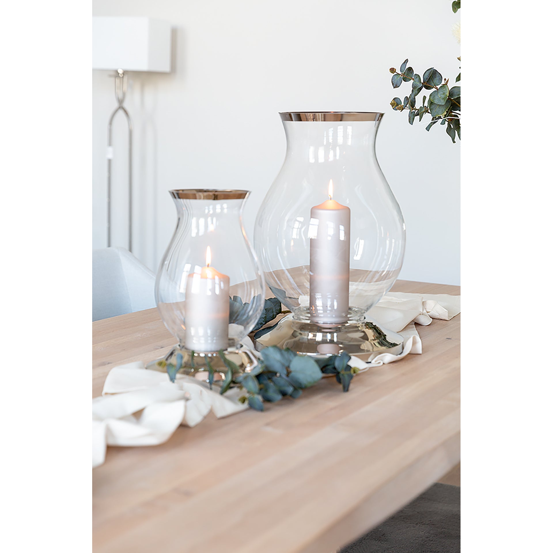 BIG Windlicht silberfarben