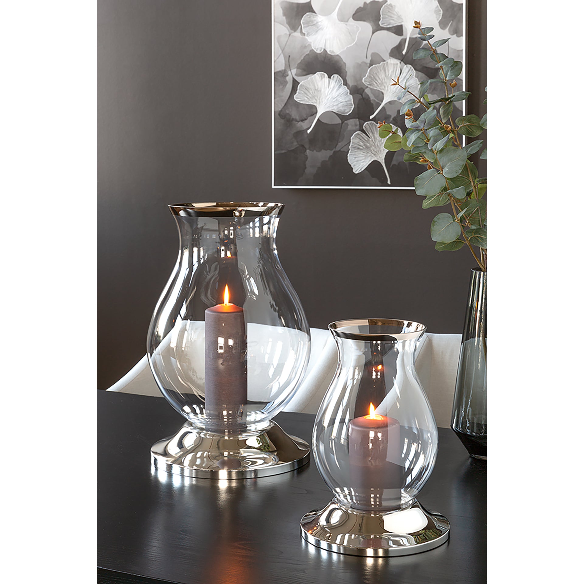 BIG Windlicht silberfarben