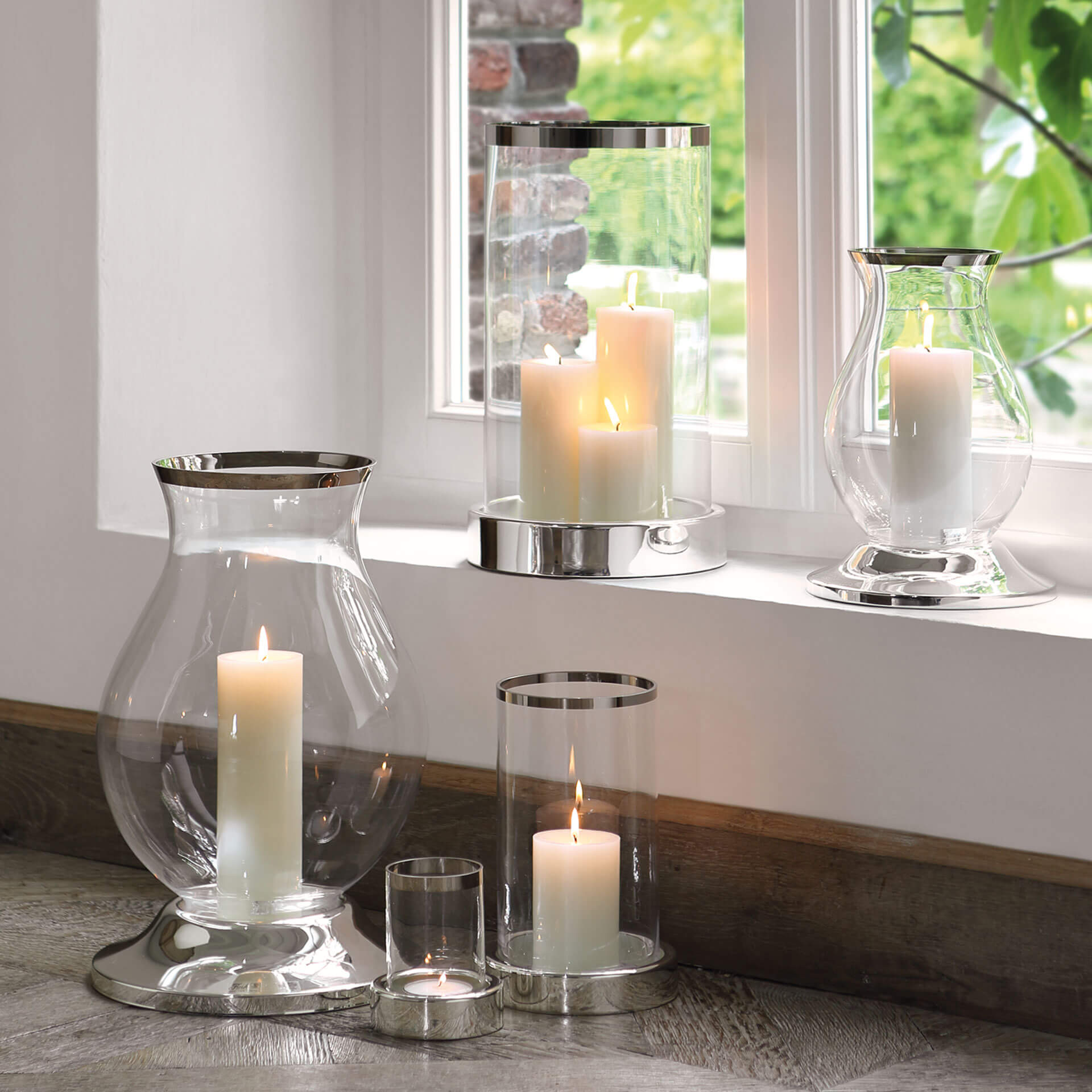 BIG Windlicht silberfarben