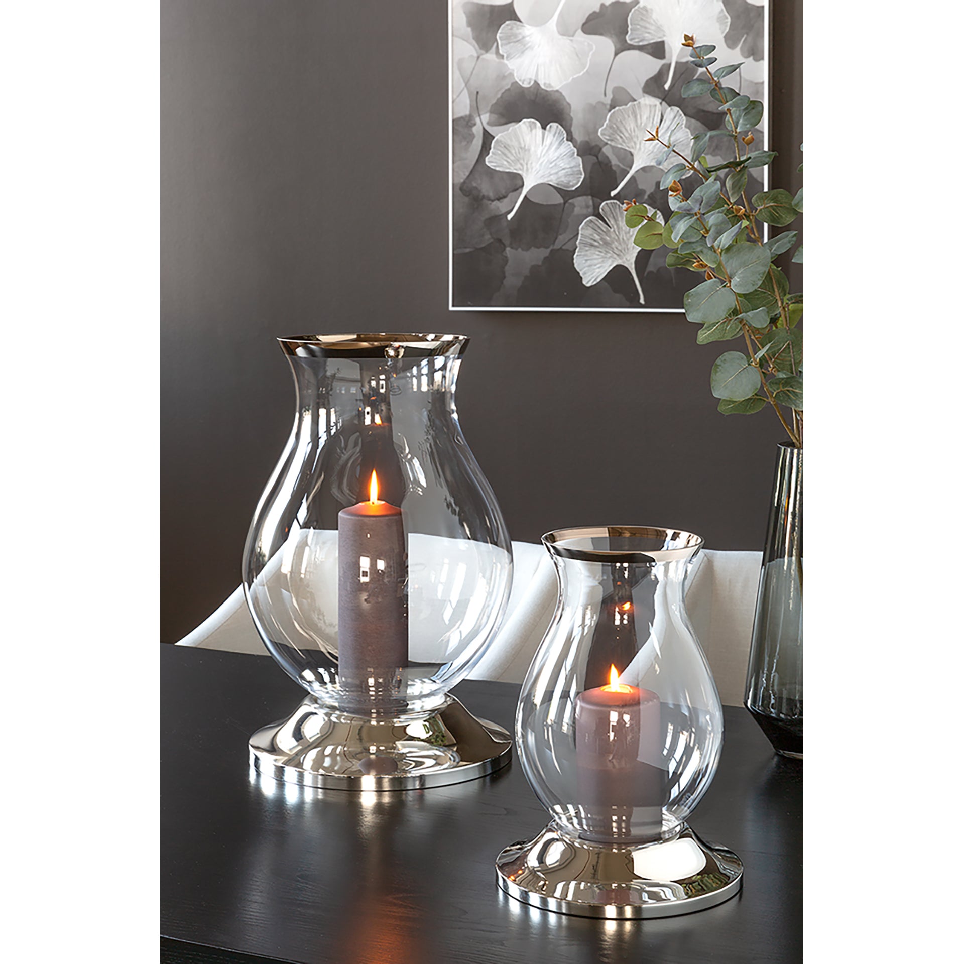 BIG Windlicht silberfarben