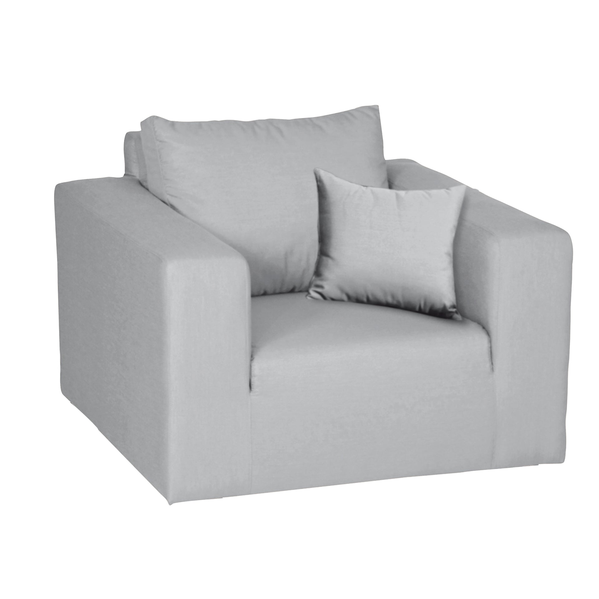 CARLO Komplettbezug für 1 - Sitzer hellgrau