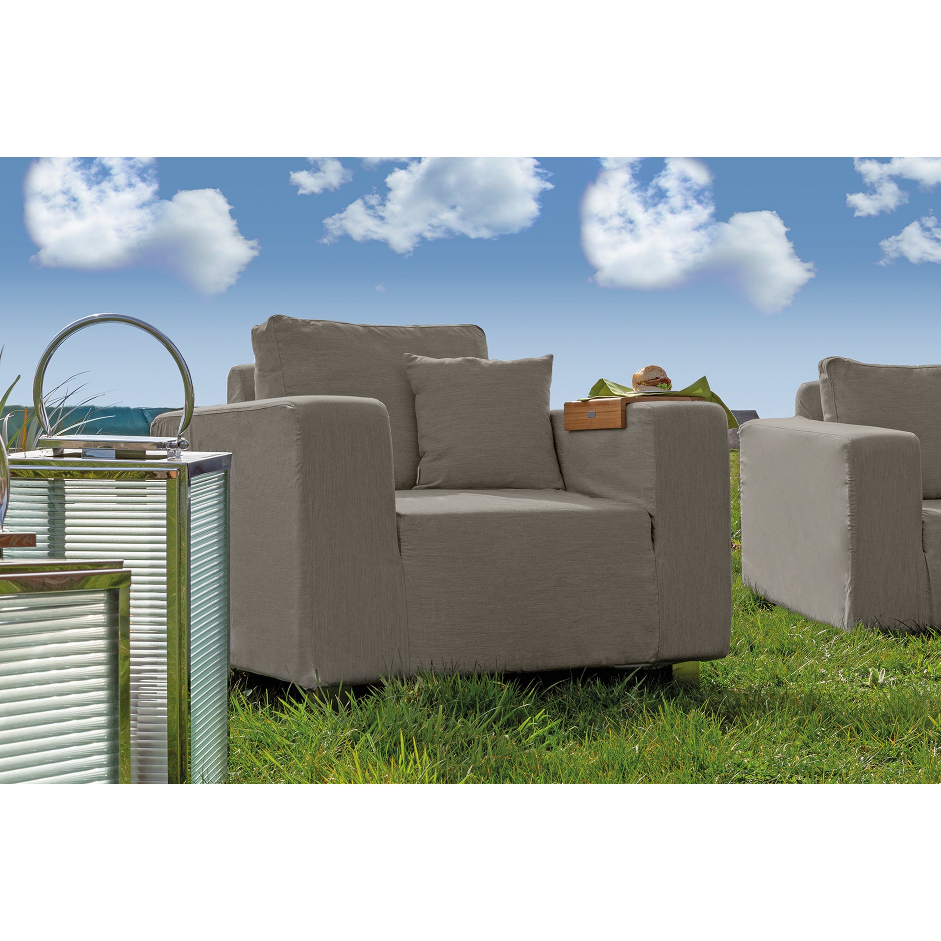 CARLO Komplettbezug für 1 - Sitzer sand