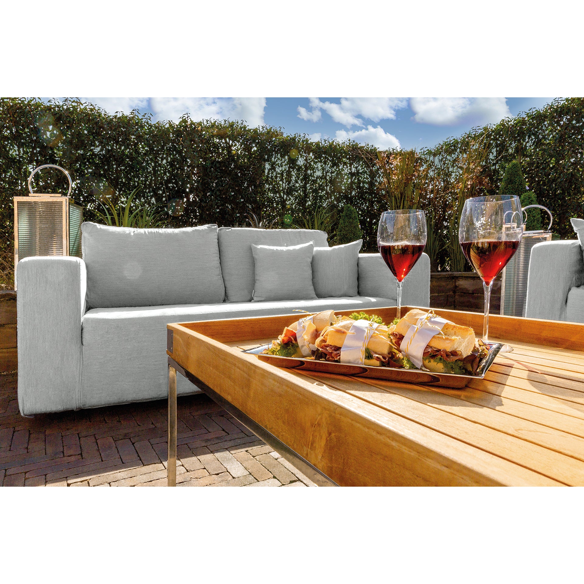 CARLO Komplettbezug für 2 - Sitzer hellgrau