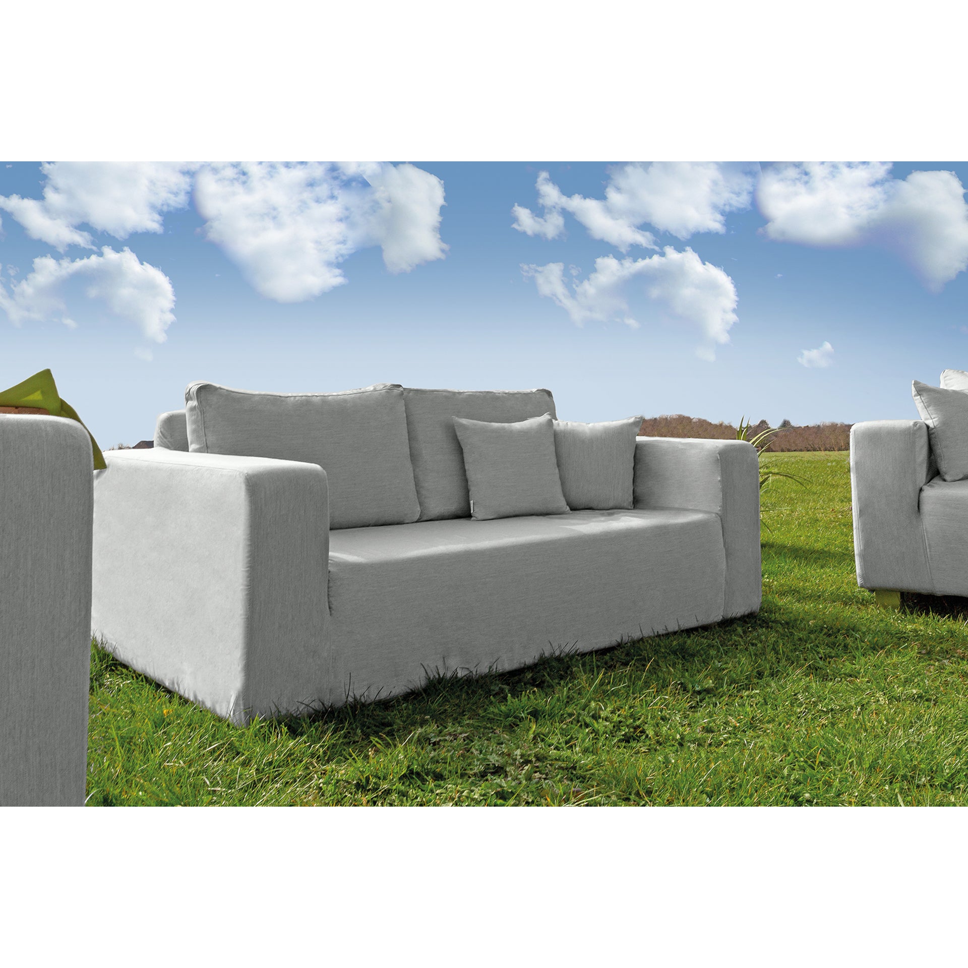 CARLO Komplettbezug für 2 - Sitzer hellgrau