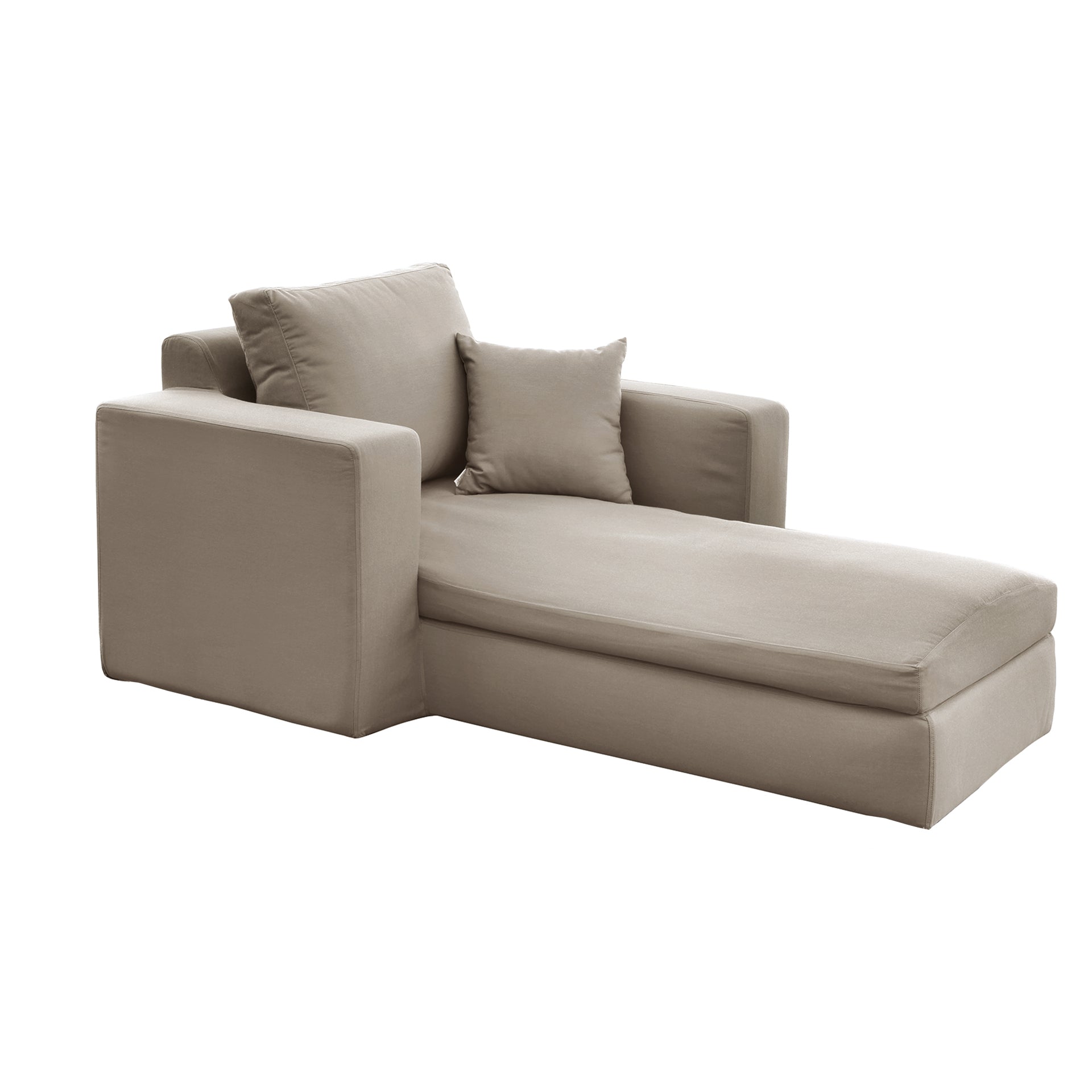 CARLO Komplettbezug für Chaise rechts sand