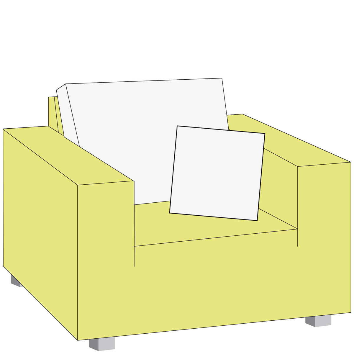 CARLO Sunbrella Korpusbezug lemon