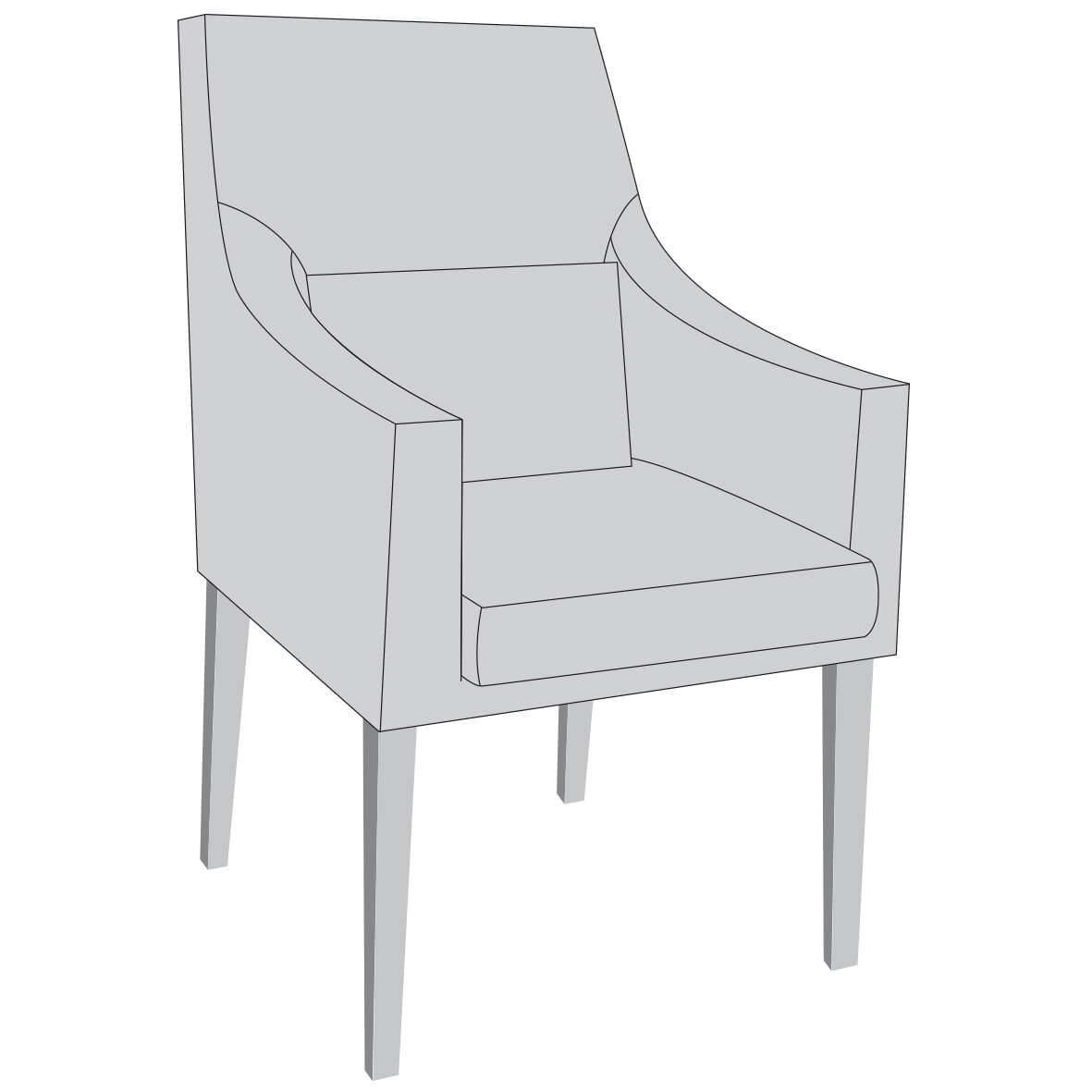 VIGO Komplettbezug kurz für Vigo Stuhl stone