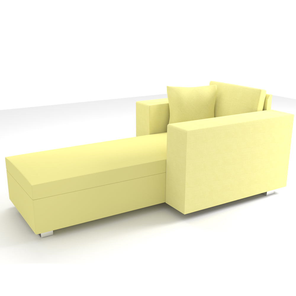 CARLO Komplettbezug für Chaise rechts lemon