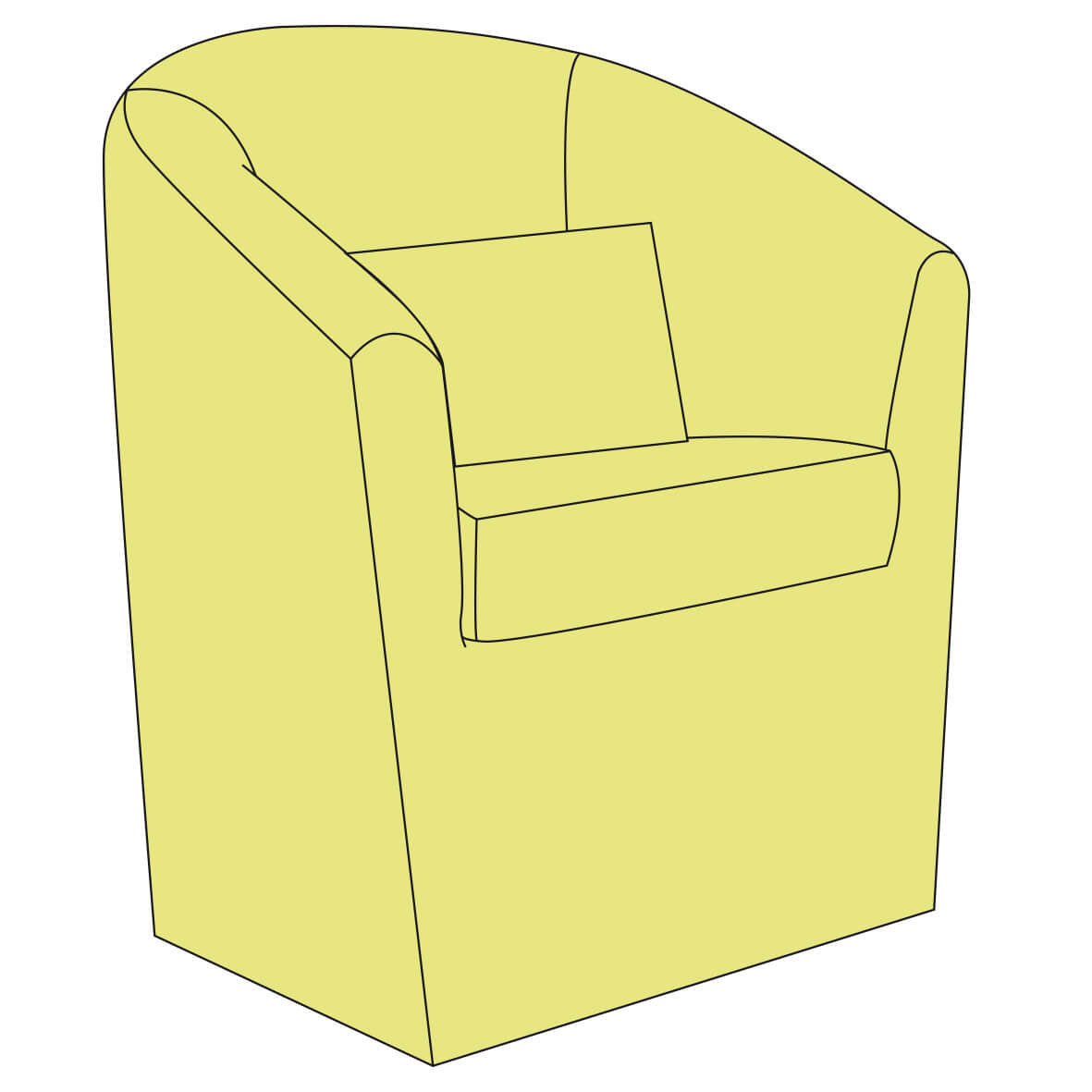 MATEO Komplettbezug für Mateo Clubchair lemon