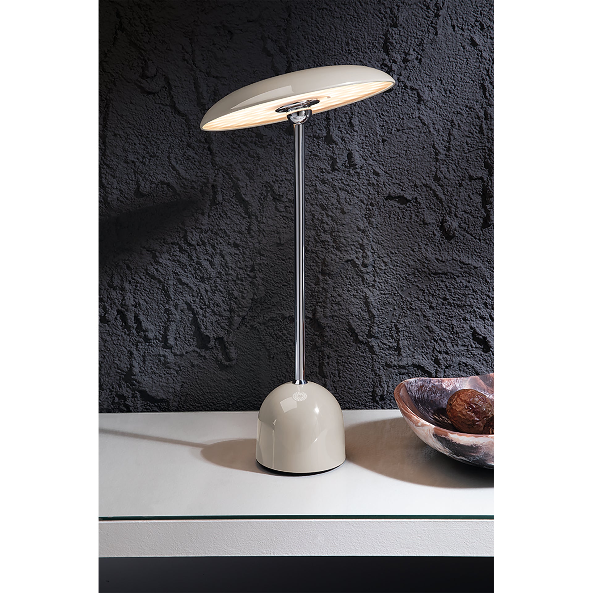 LIVO Tischleuchte LED creme