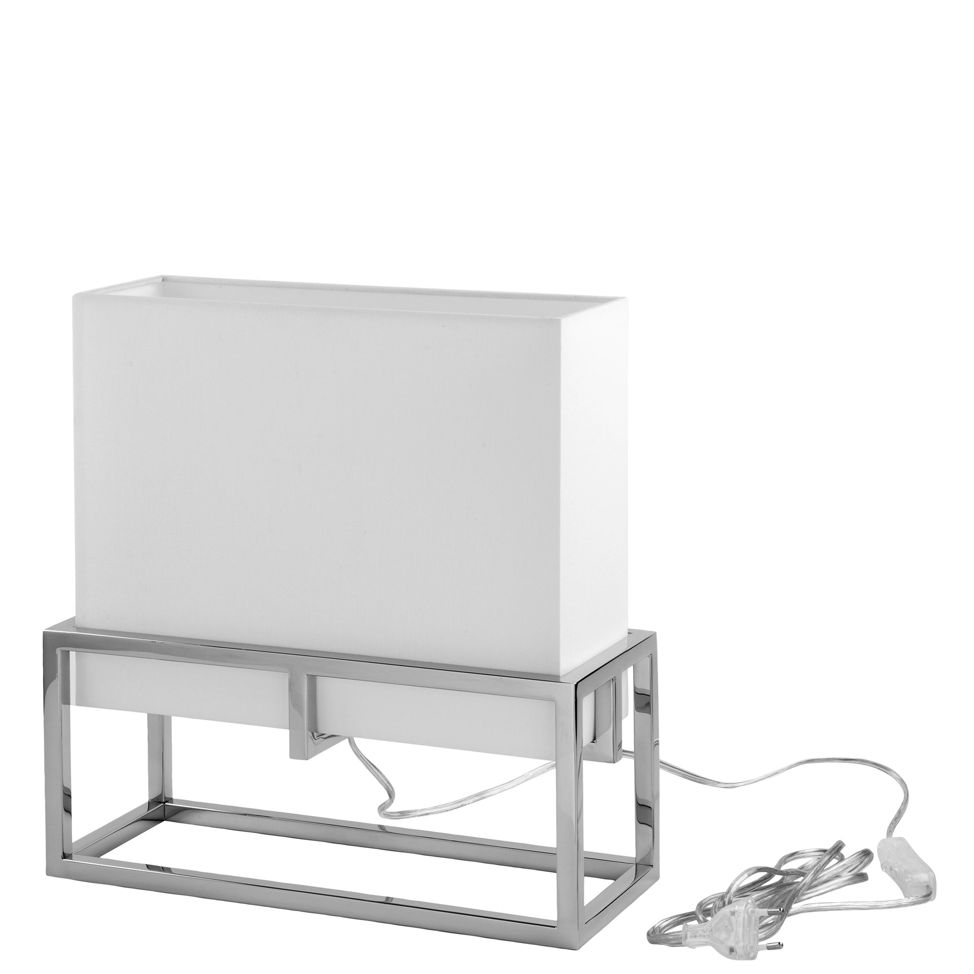 MARLOU Tischleuchte Fuß silberfarben