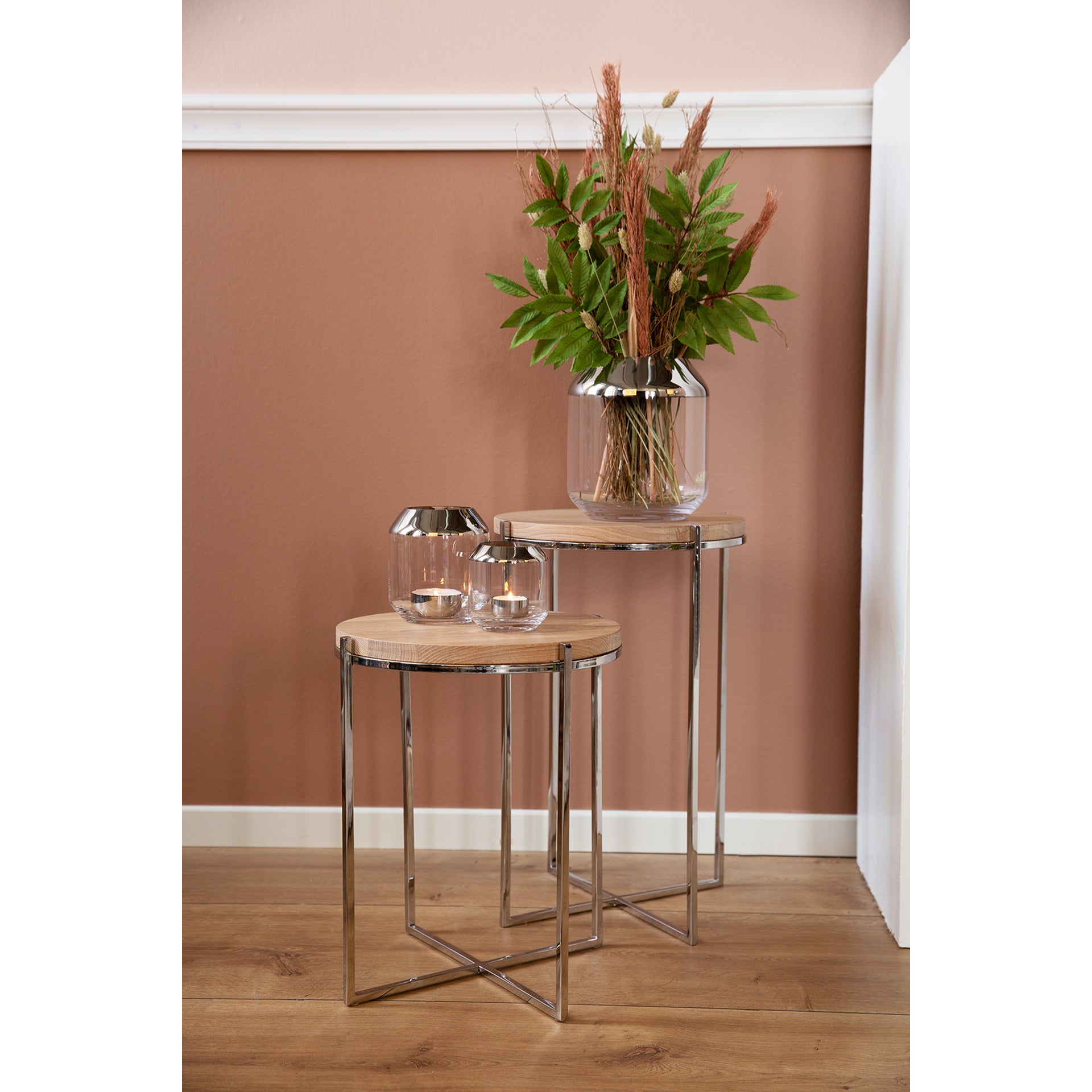 BRIXTON Beistelltisch Eiche geweißt lasiert