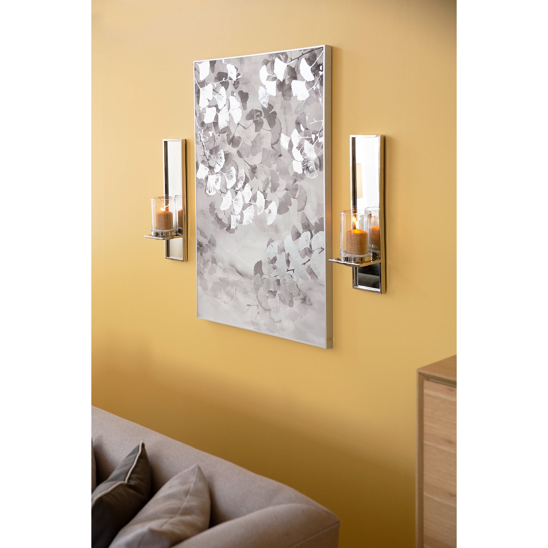 DORICA Wanddekoration silber