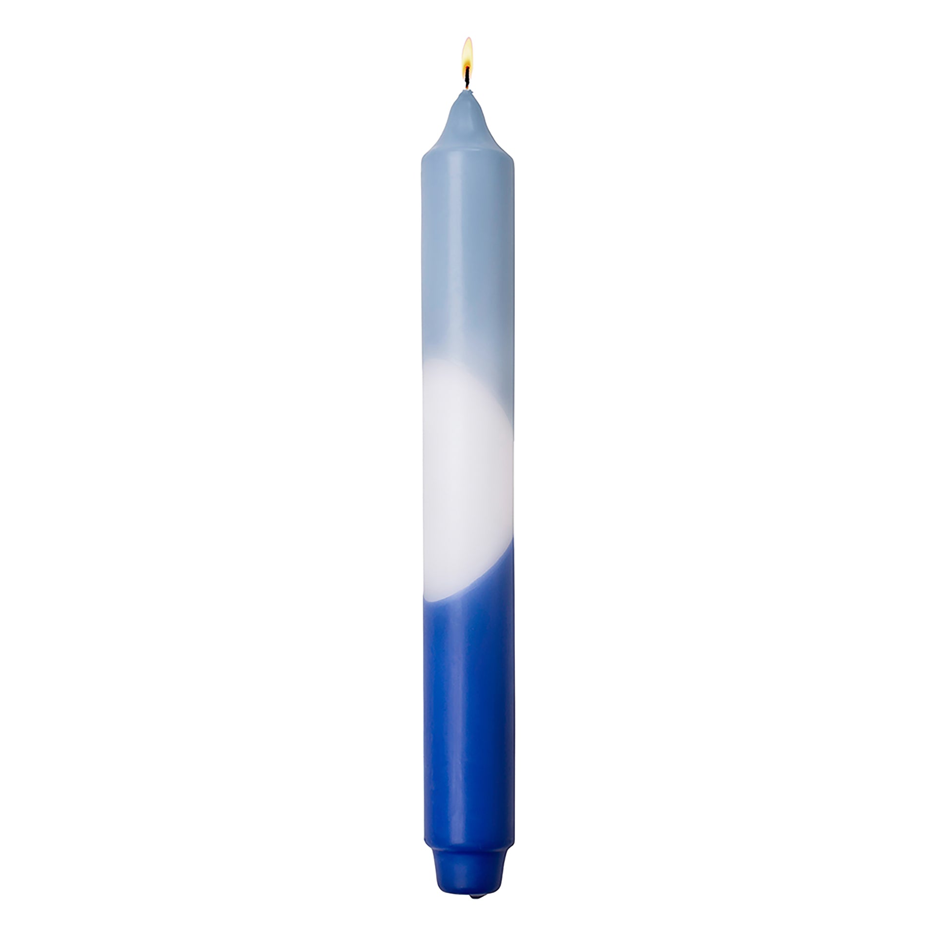 CANDLE 2 farbig getauchte Stabkerze bleu