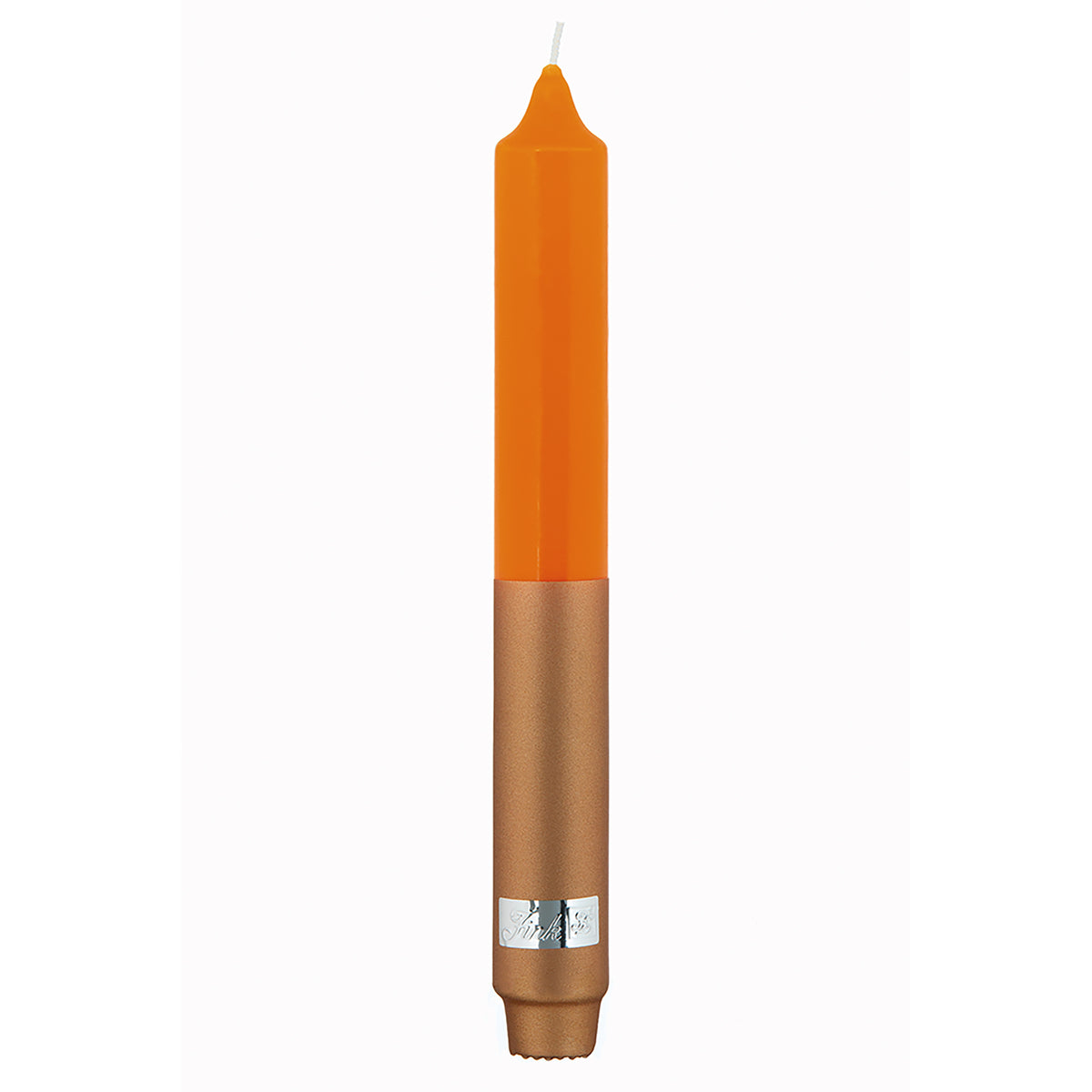 CANDLE 2 farbig getauchte Stabkerze mandarin
