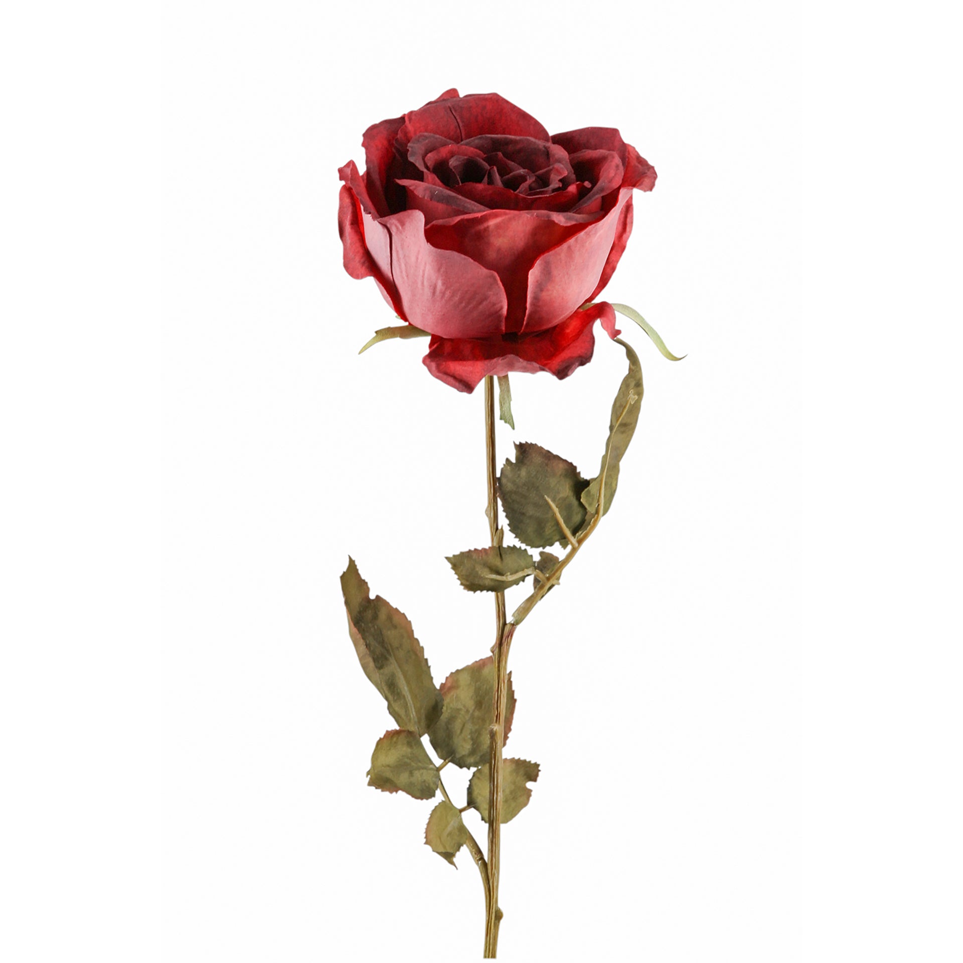 ROSE Kunstblume dunkelrot