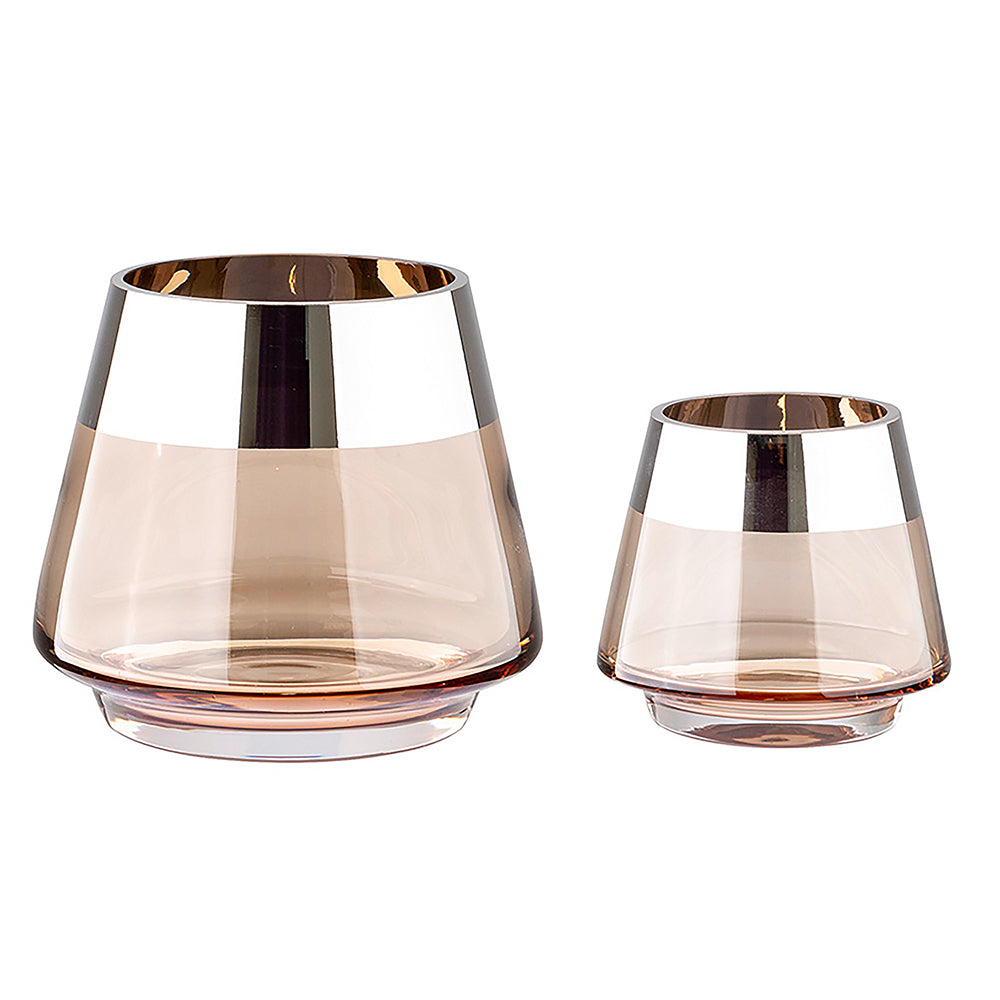 JONA 2er Set Teelichthalter sand