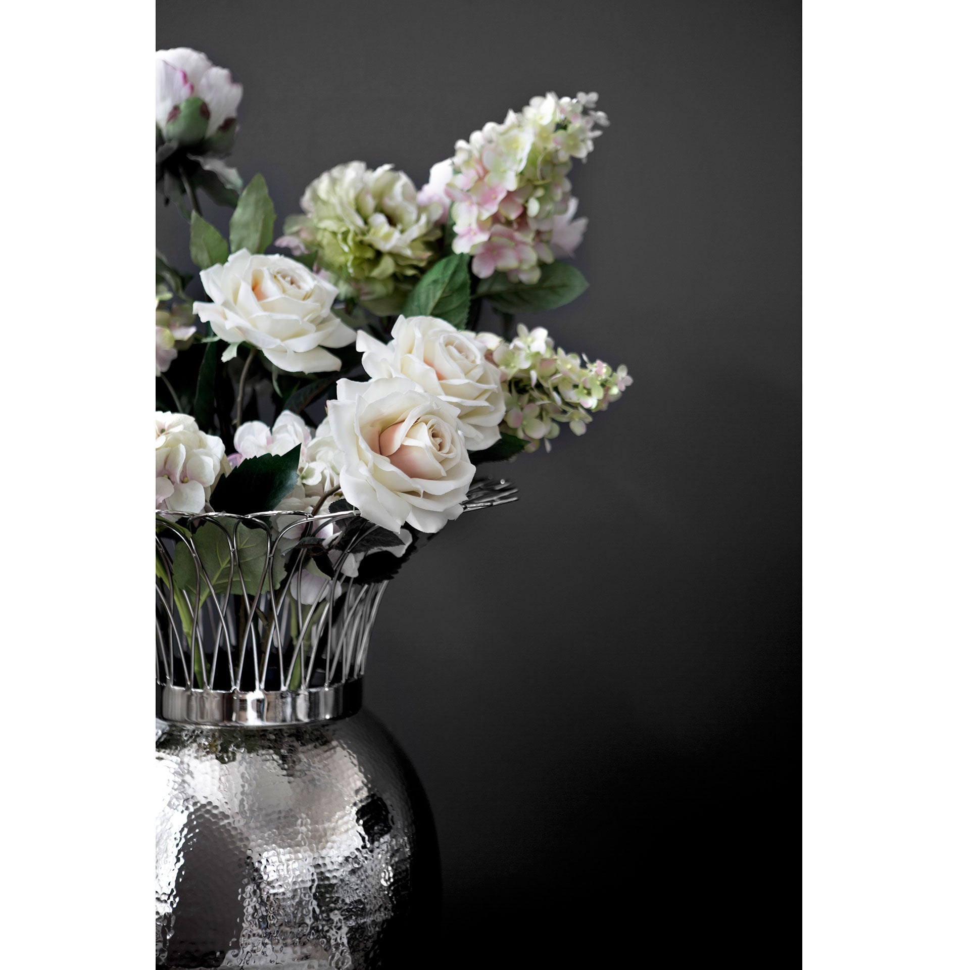 TROPIC Vase silberfarben