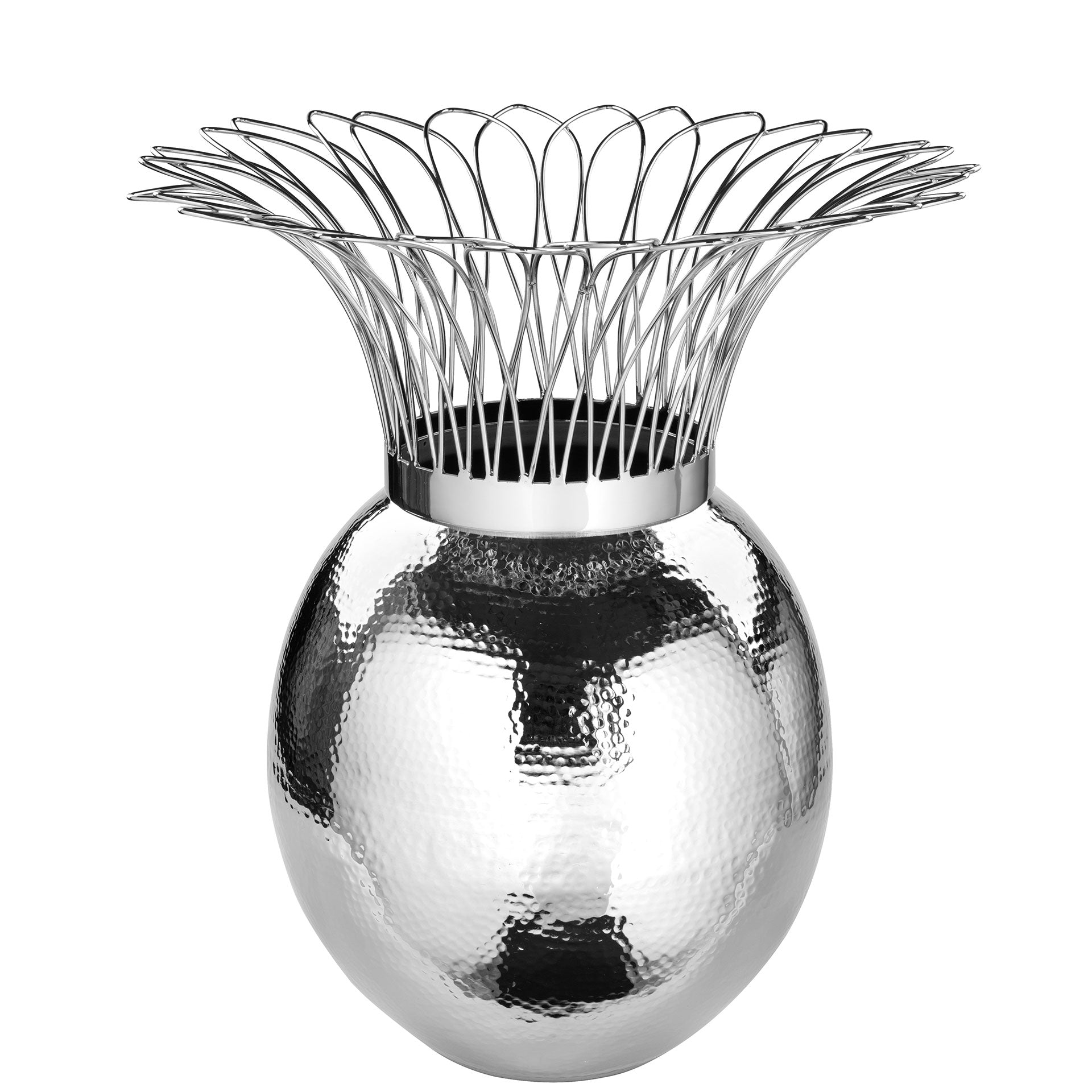 TROPIC Vase silberfarben