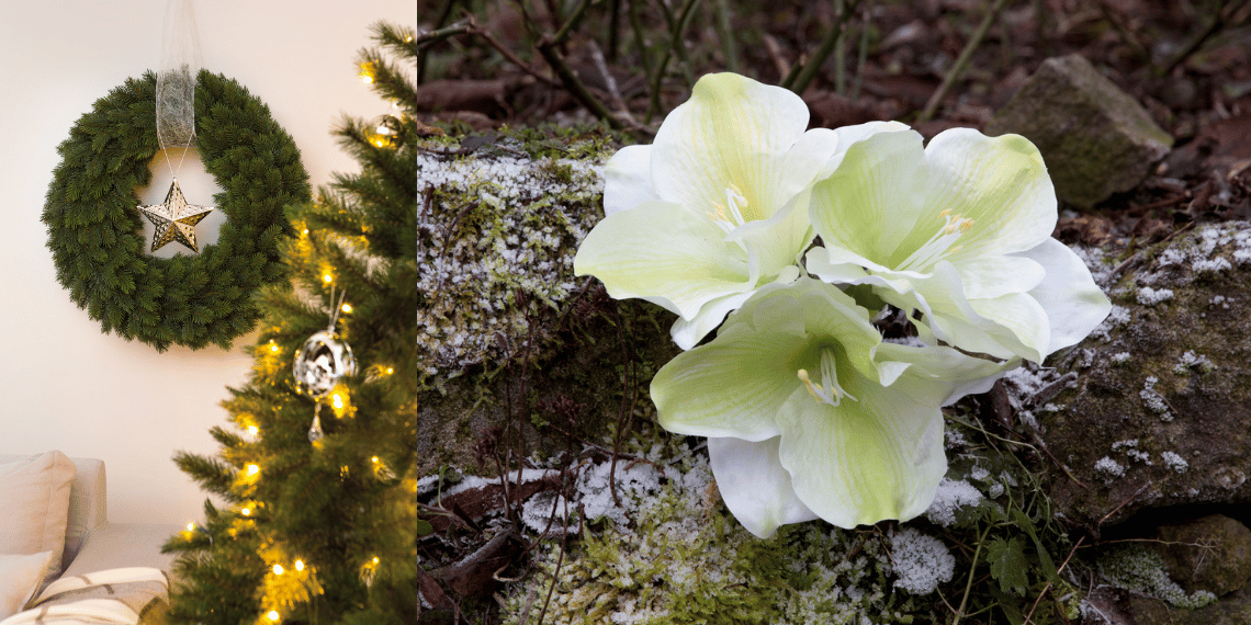 Weihnachtsfloristik aus Kunstblumen