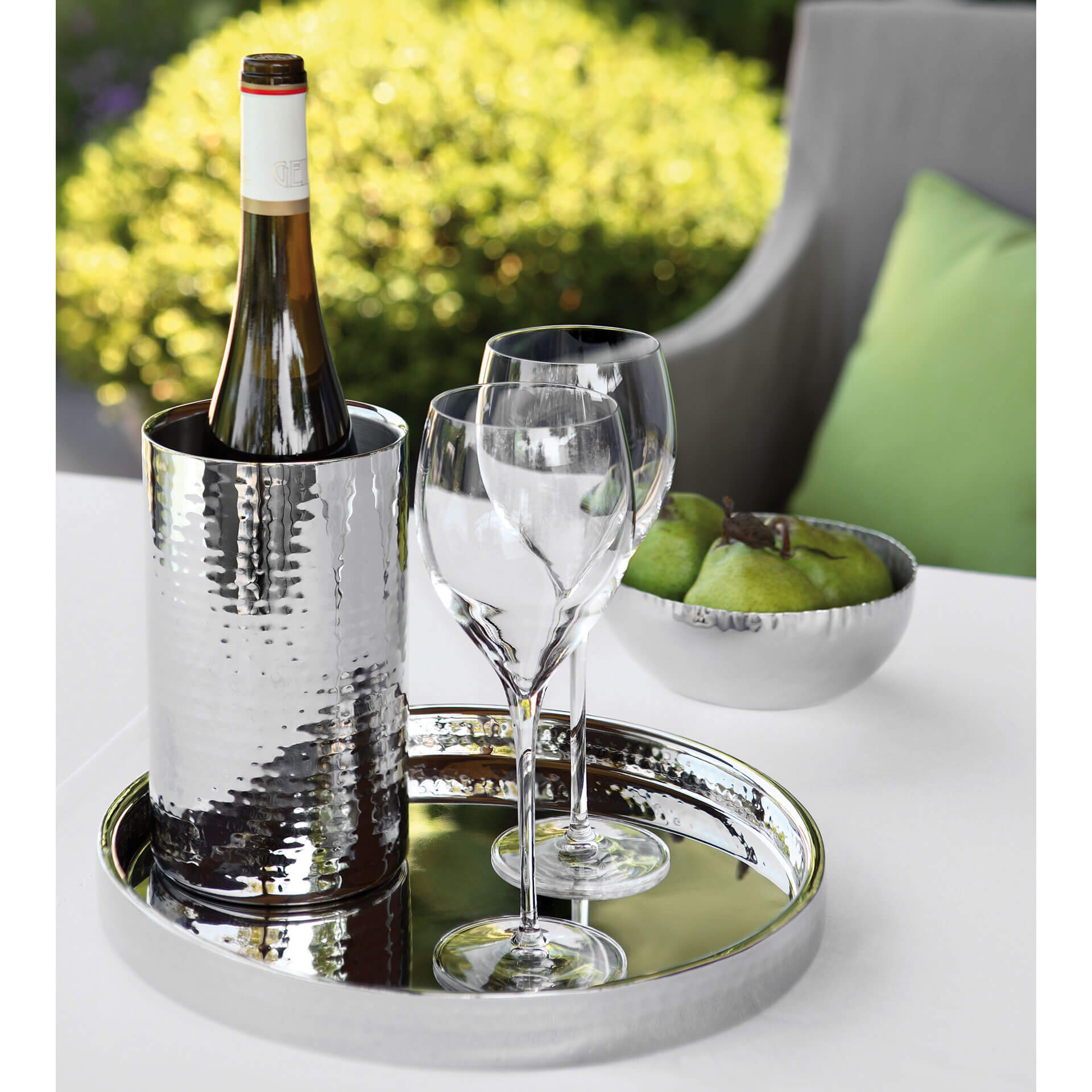 KALAS Tablett silberfarben