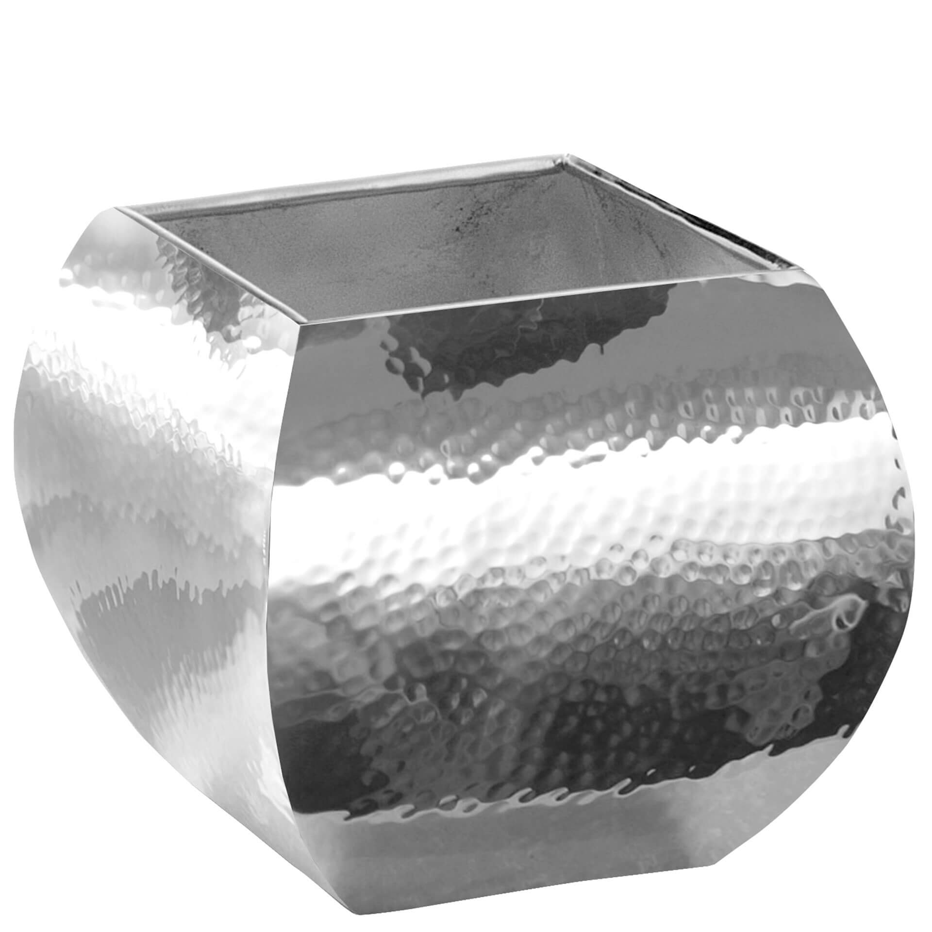 SQUARE Übertopf silberfarben