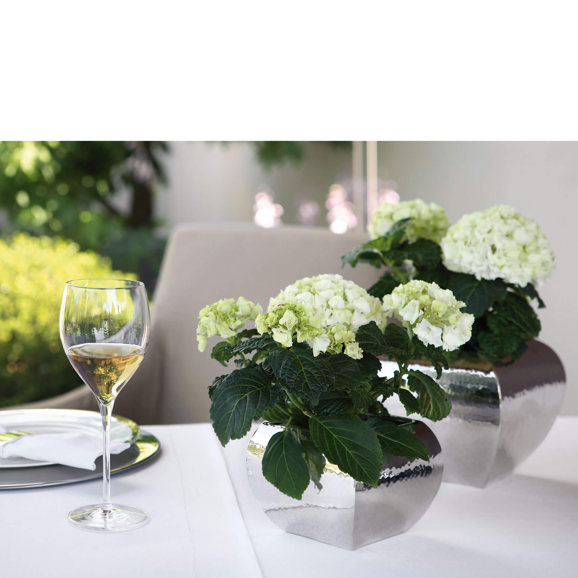 SQUARE Übertopf silberfarben