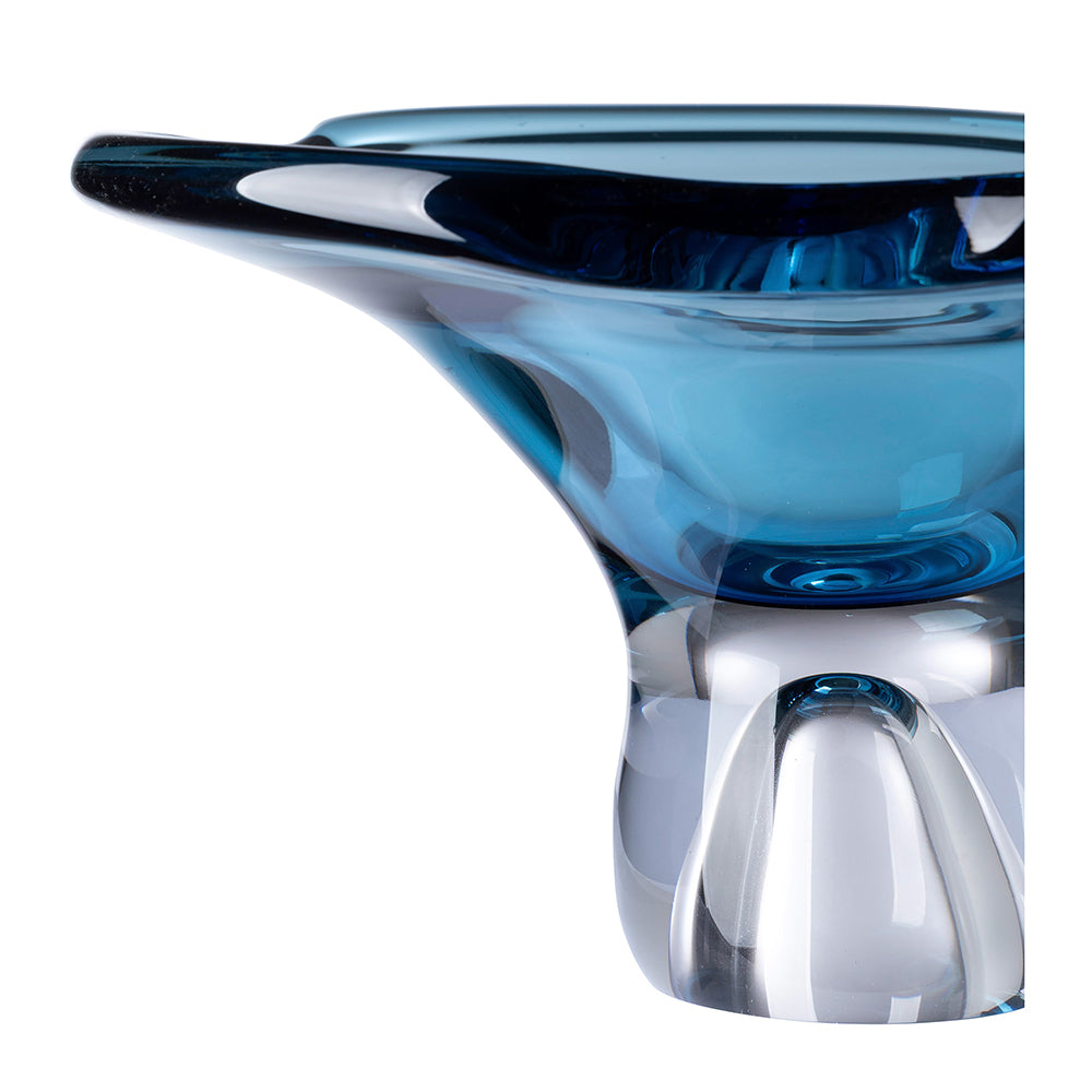 VALA Schale auf Fuß blau