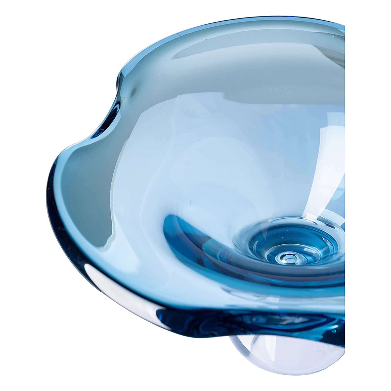 VALA Schale auf Fuß blau