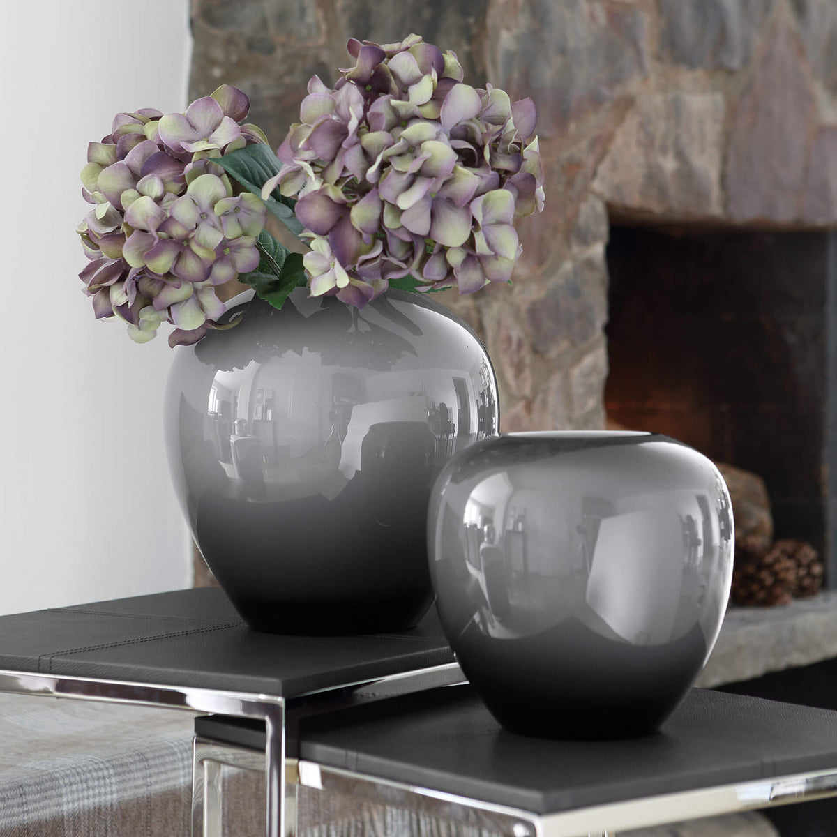 LOSONE Vase grau opal