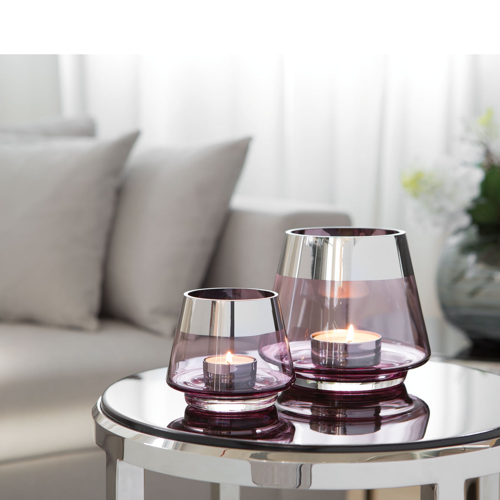 JONA Teelichthalter silberfarben