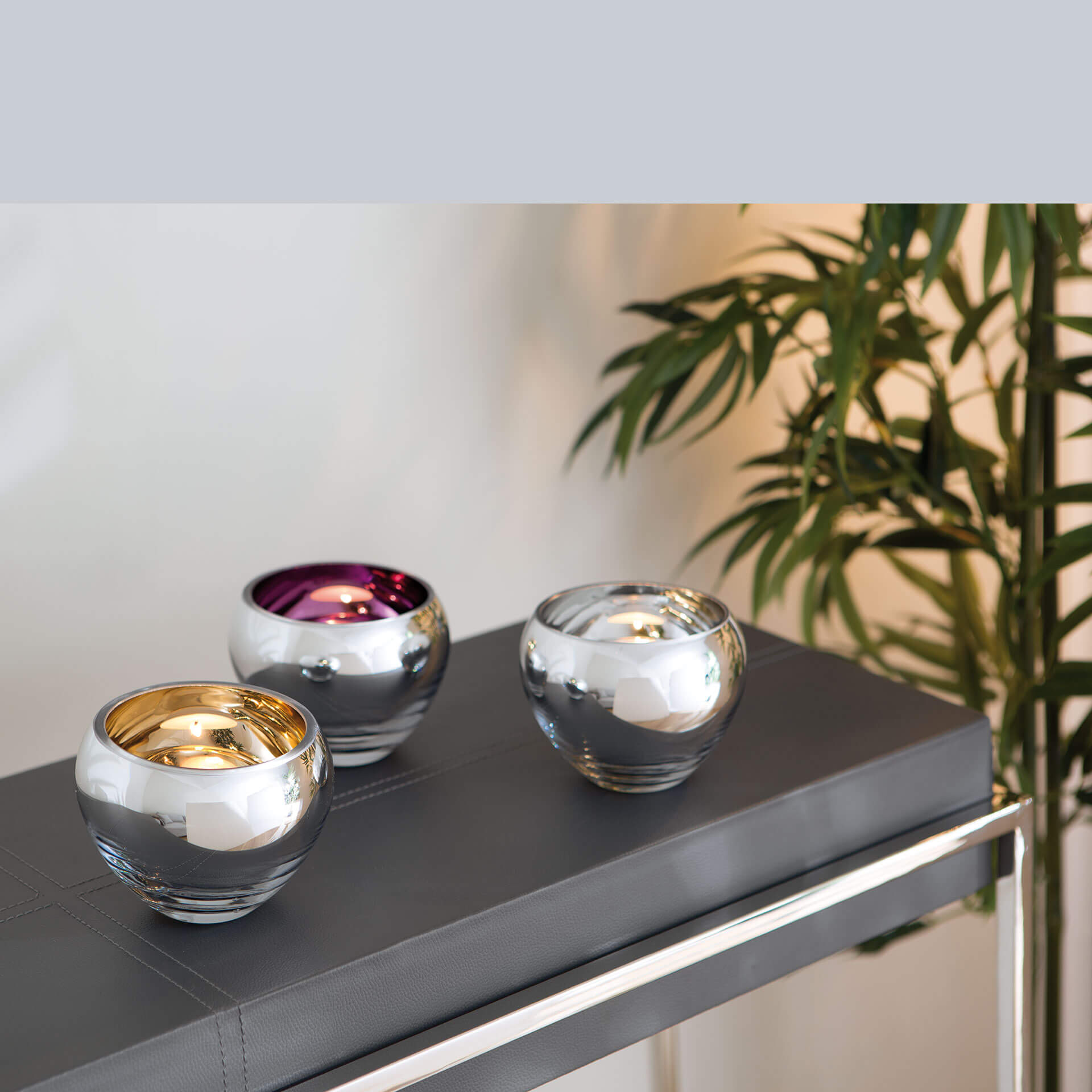 COLORE Teelichthalter goldfarben