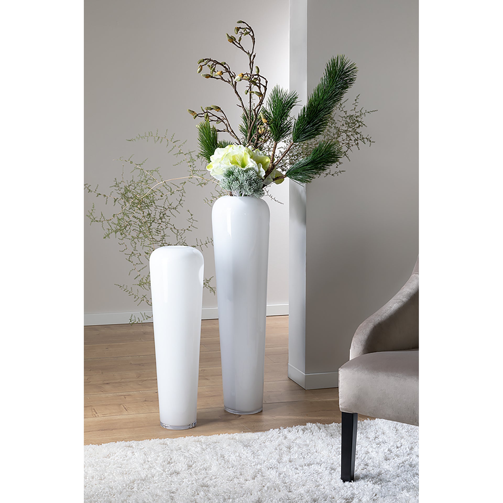 TUTZI Bodenvase weiß